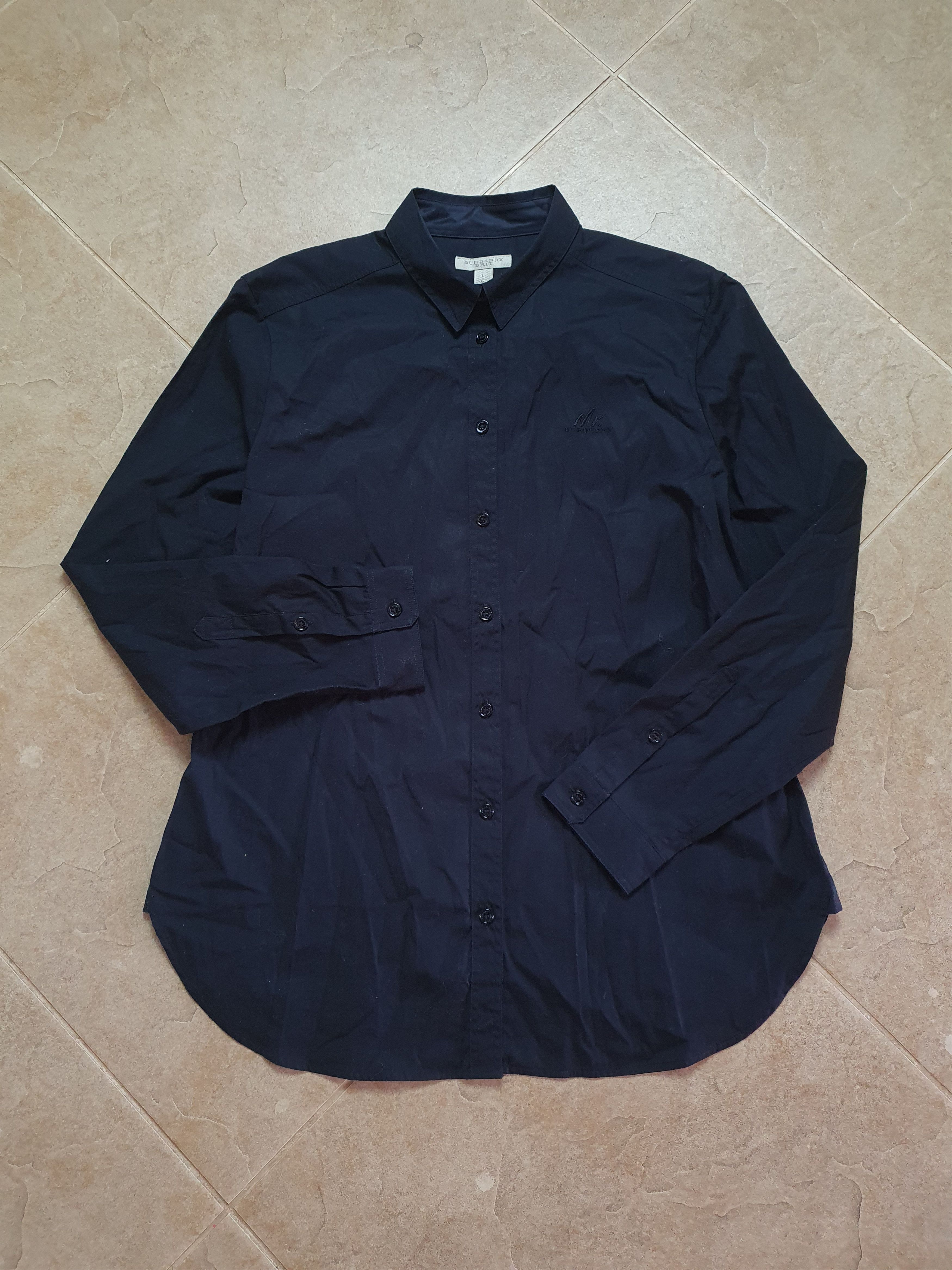 Burberry Vintage Burberry shirt women's Size L Black Luxury Size L / US 10 / IT 46 - 1 Thumbnail