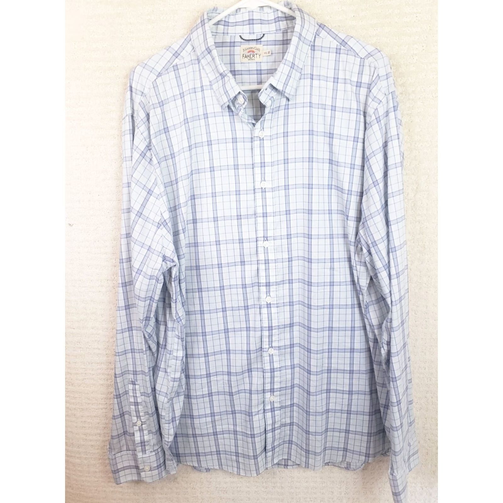 Faherty Faherty Button-Up Shirt Plaid Multicolor 2XL Cotton Blend Long Sleeve Button-Up Shirt Men Size US XXL / EU 58 / 5 - 2 Thumbnail