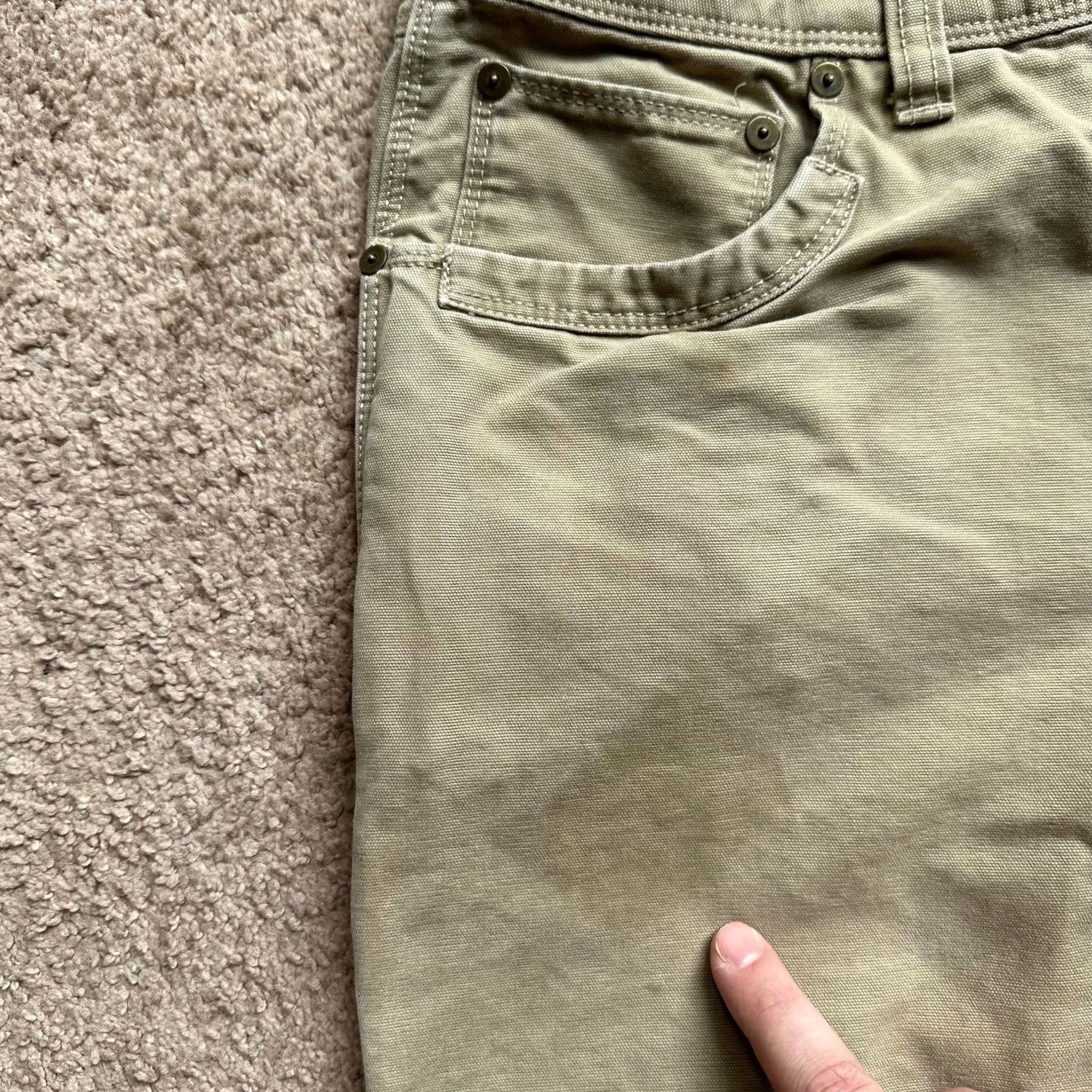 Eddie Bauer Eddie Bauer Pants Mens 33x29 Brown Straight Leg Mid Rise Double Knee Workwear Canvas Size US 33 - 6 Thumbnail