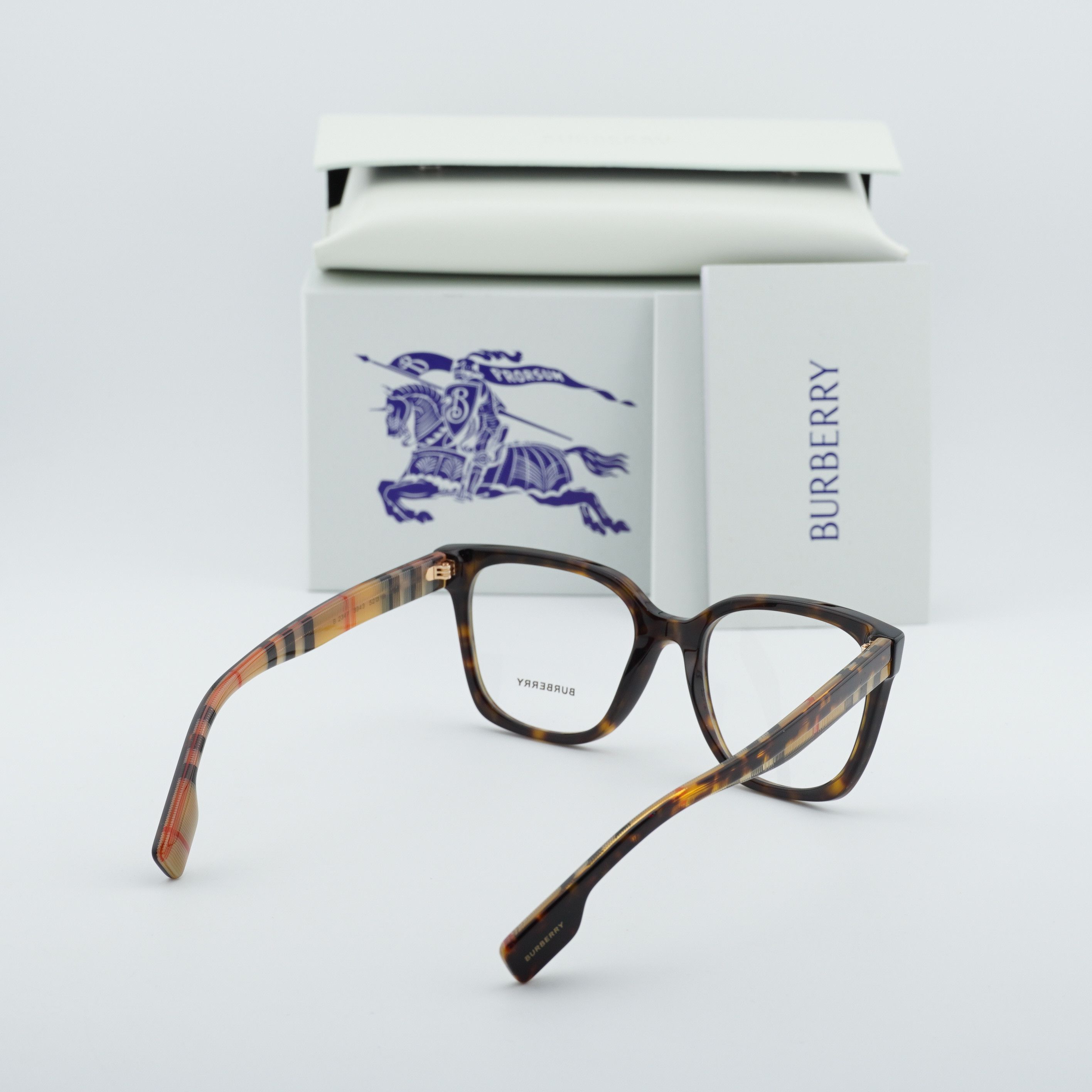 Burberry Burberry BE2347 3943 Eyeglasses Havana 52mm Square Frame Size ONE SIZE - 10 Thumbnail