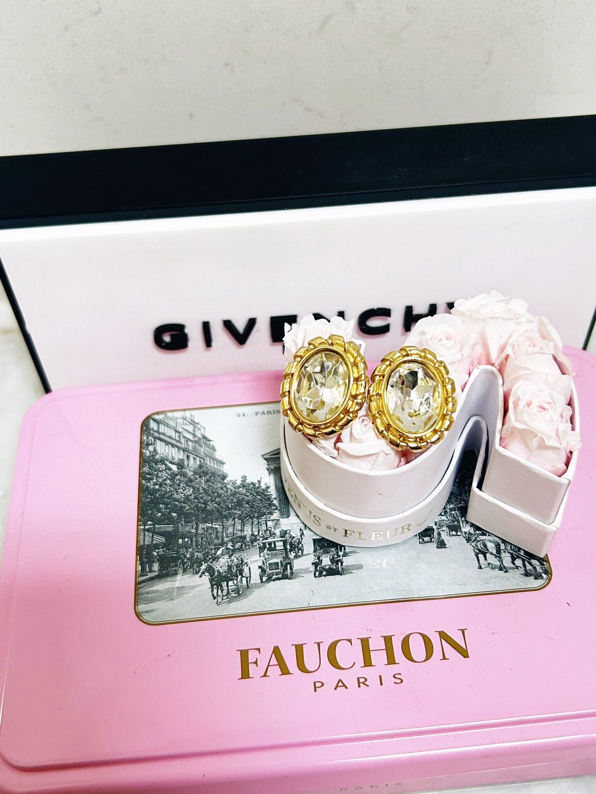Givenchy Authentic Givenchy RARE Vintage Crystal Statement Earrings Size ONE SIZE - 10 Thumbnail