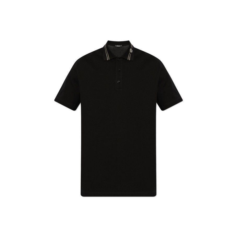 Versace VERSACE Black Cotton Polo New & Authentic (Men's size:M;) Size US M / EU 48-50 / 2 - 1 Preview