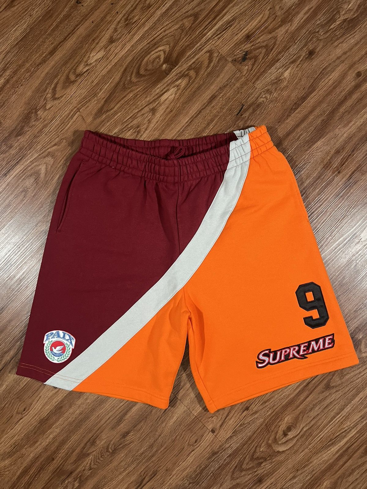 image of Hypebeast x Supreme Equipê Sweatshorts Size S in Orange, Men's