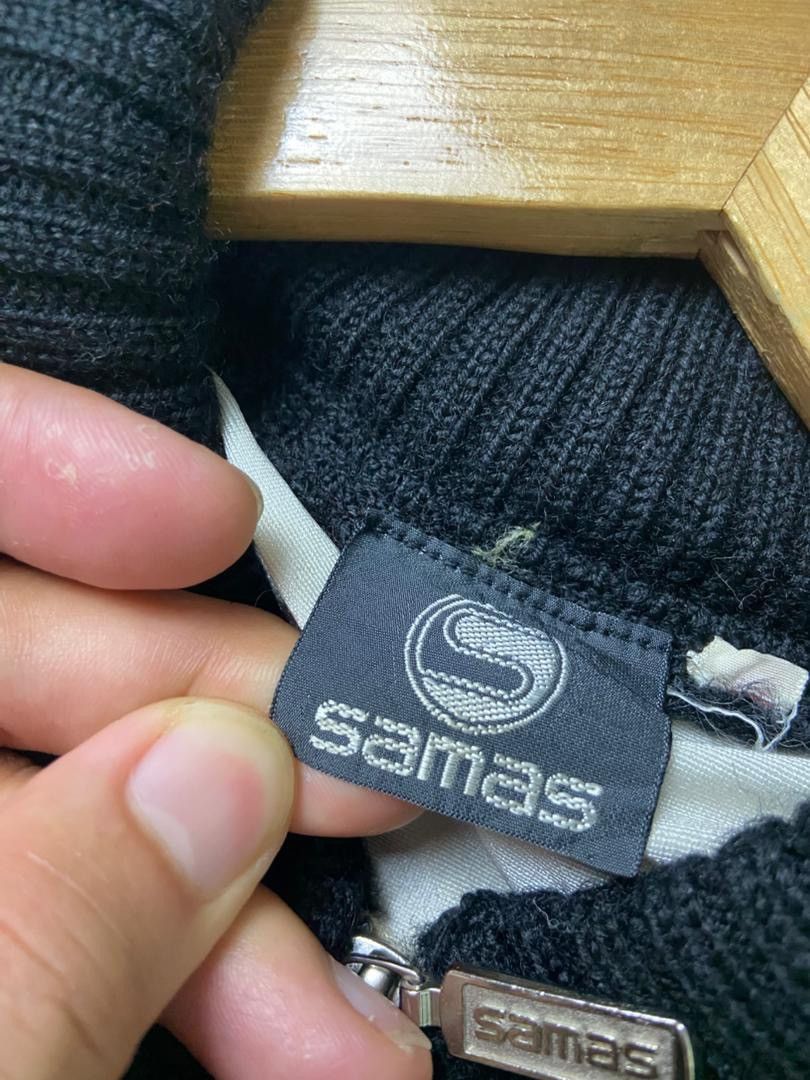 Japanese Brand SAMAS Half Zip Knit Padded Ski Sweater Jacket (196) Size US XXS / EU 40 - 3 Thumbnail