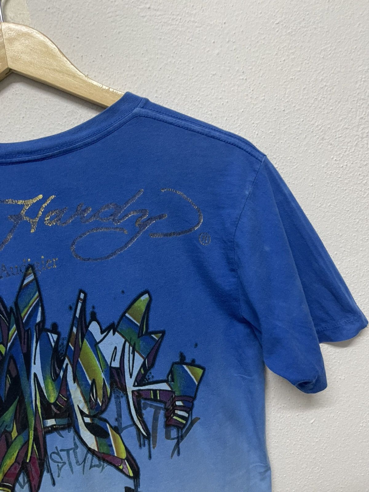Ed Hardy 2000s ED HARDY CHRISTIAN AUDIGIER OVP DOUBLE LAYER TSHIRT Size US S / EU 44-46 / 1 - 14 Thumbnail