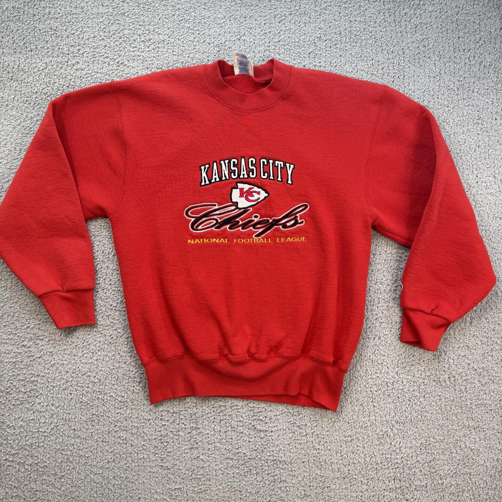 Pro Player Vintage 90s Kansas City Chiefs Embroidered Sweatshirt Red Size US M / EU 48-50 / 2 - 1 Thumbnail