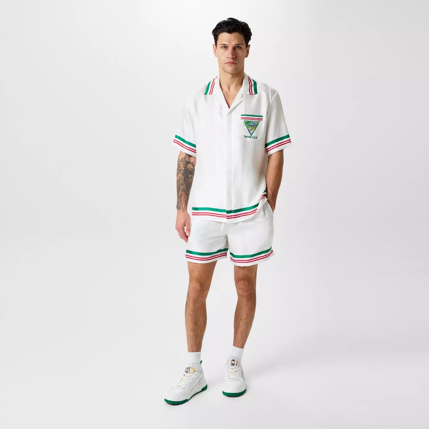 Casablanca o1g2r1mq0426 Tennis Club Icon Shorts in Multicolor Size US 34 / EU 50 - 3 Thumbnail