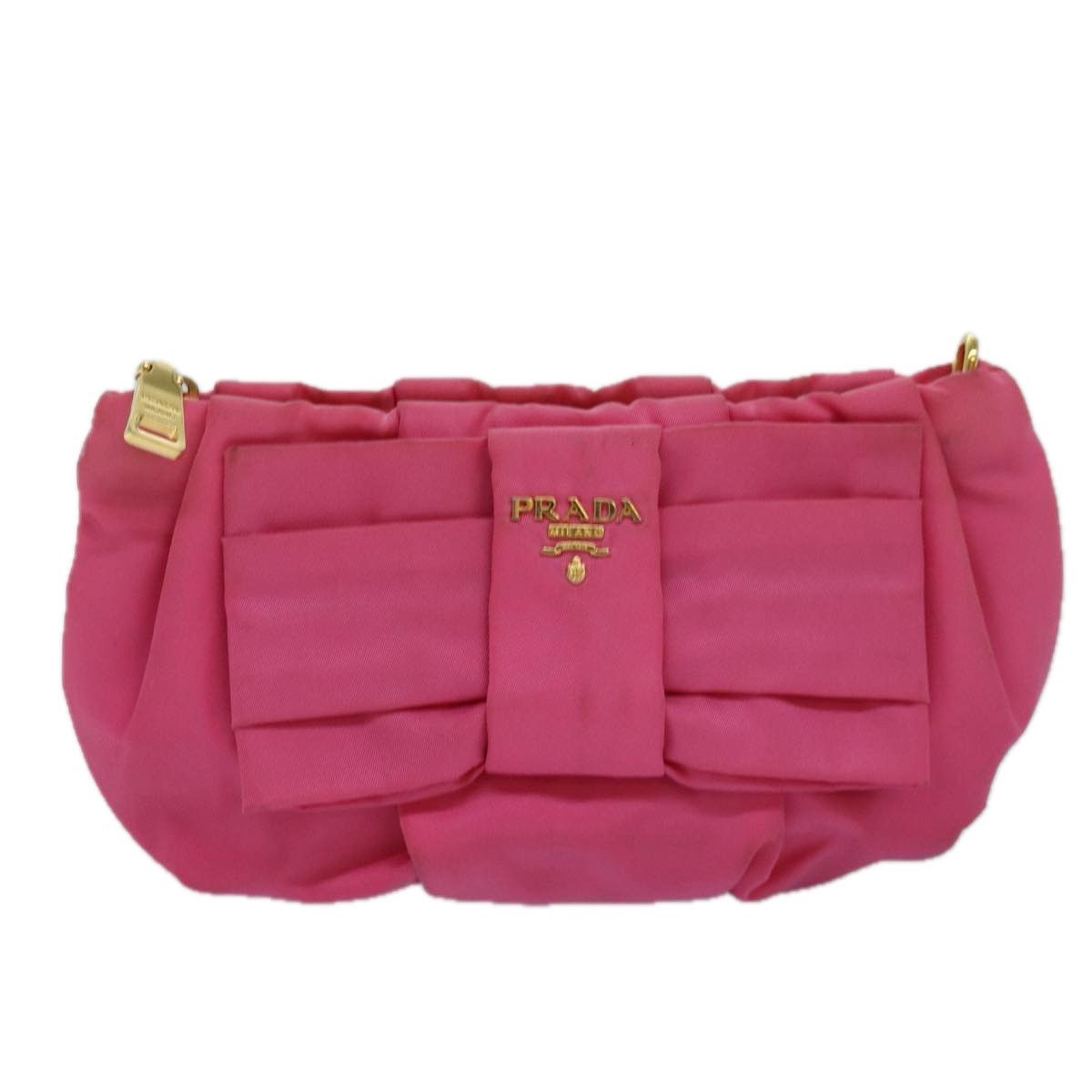 Prada Tessuto Pink Synthetic Clutch Bag (Pre-Owned) Size ONE SIZE - 1 Thumbnail
