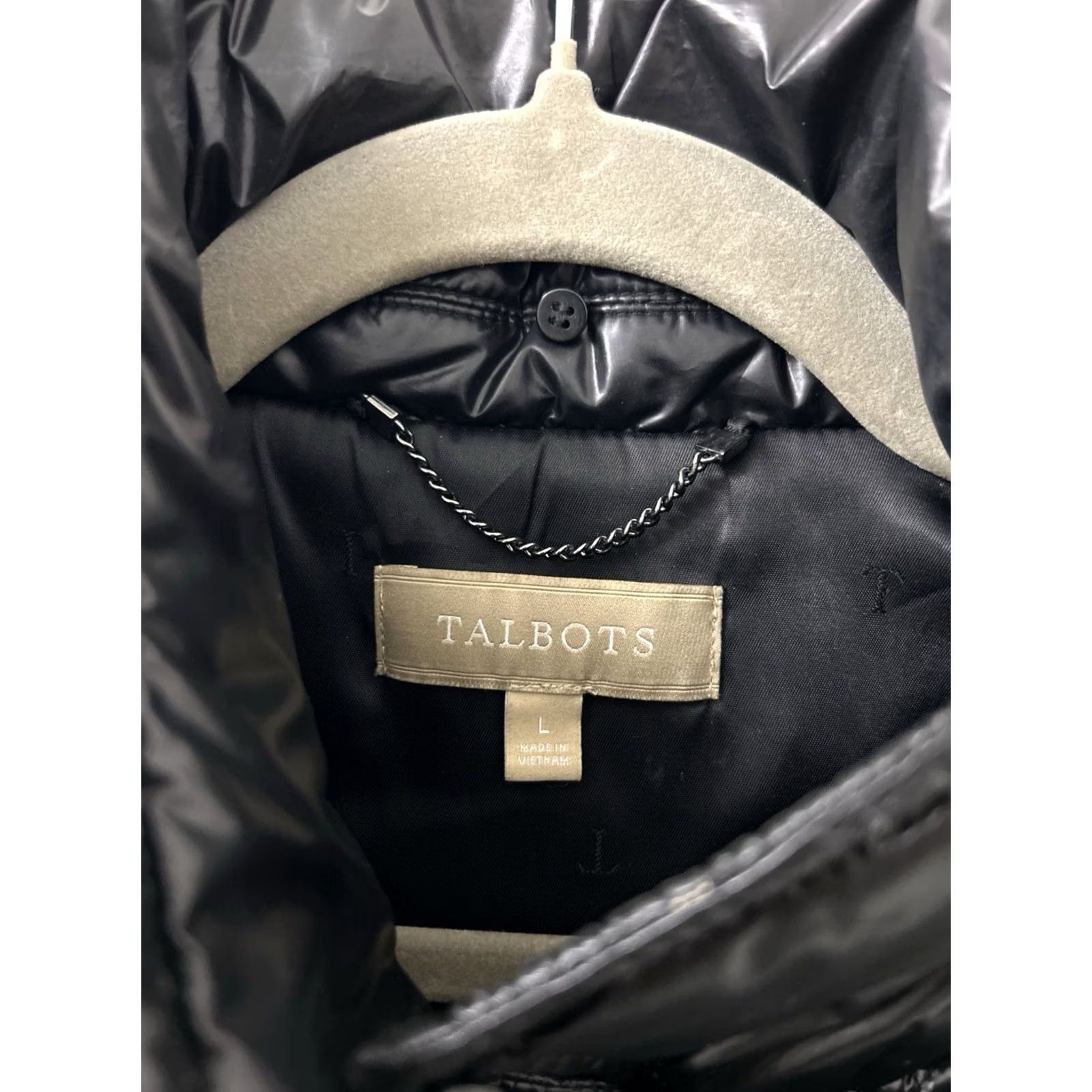 Talbots Talbots Quilted Puffer Vest Womens Large Black Asymmetrical Zip Moto Pockets Vest L Black Quilted Modern Womens US Vintage: No Size L / US 10 / IT 46 - 4 Thumbnail
