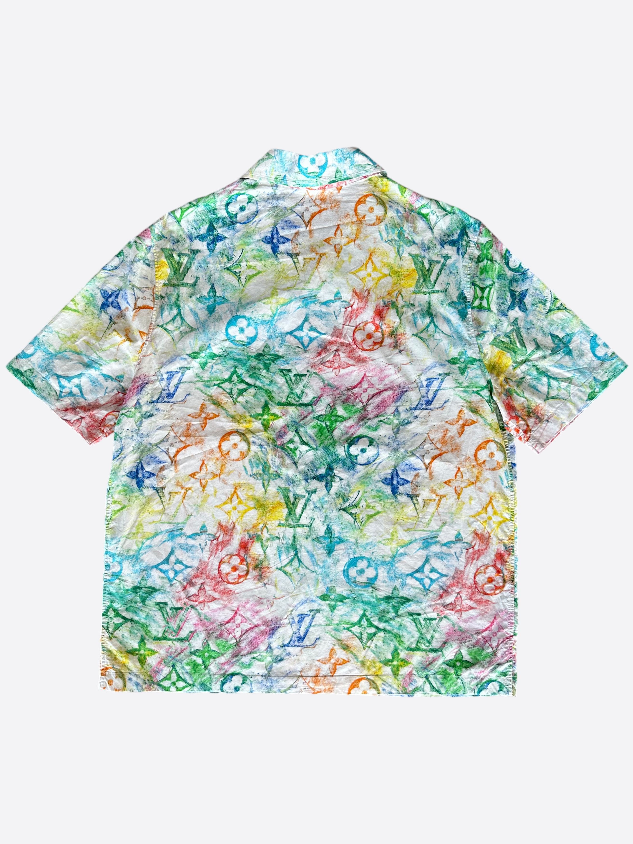 Louis Vuitton Louis Vuitton Multicolor Pastel Monogram Button Up Shirt Size US XL / EU 56 / 4 - 2 Thumbnail