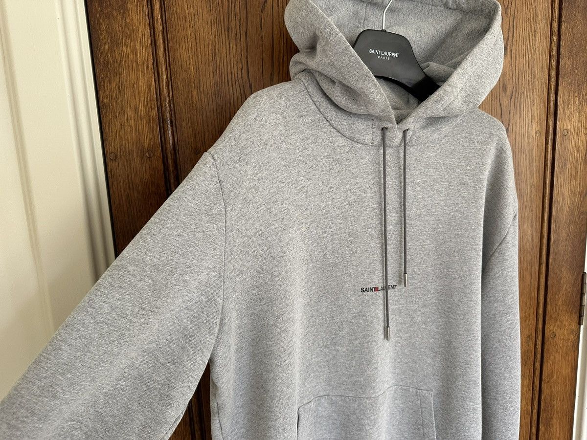 Saint Laurent Paris $990 Saint Laurent Rive Gauche logo hoodie rare XXL grey Size US XXL / EU 58 / 5 - 15 Thumbnail