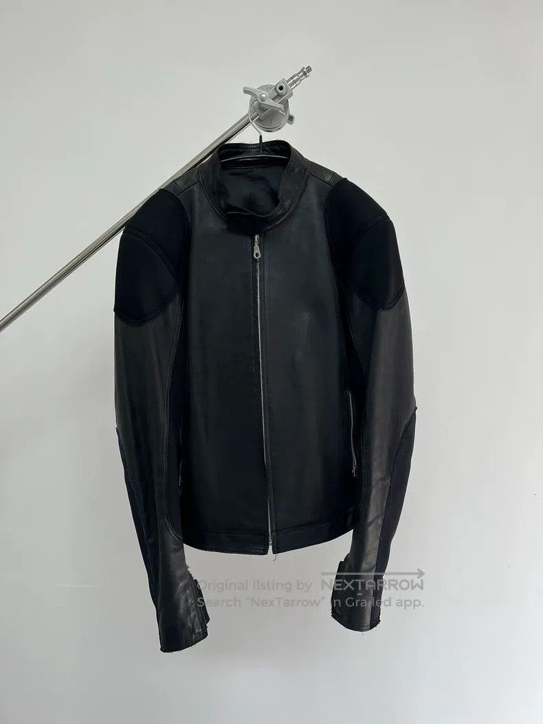 Yohji Yamamoto YOHJI YAMAMOTO Calfskin Curved Knife Biker Leather Jacket Size US L / EU 52-54 / 3 - 1 Thumbnail