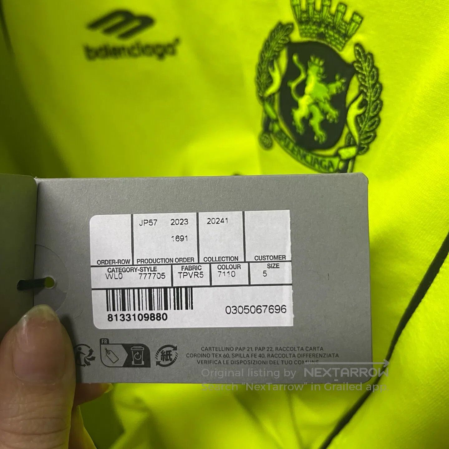 Balenciaga Balenciaga Fluorescent yellow logo-print round-neck casual Size US L / EU 52-54 / 3 - 9 Thumbnail
