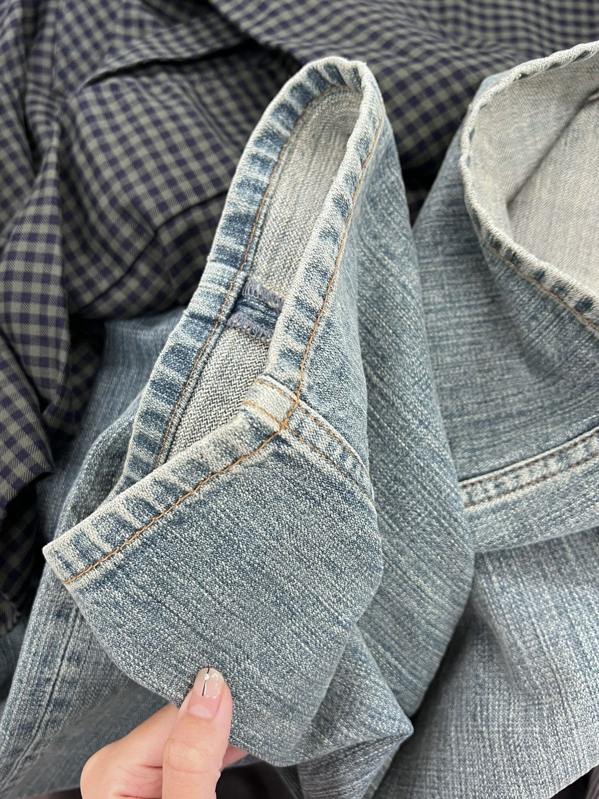 Balenciaga Balenciaga Hybrid Flannel Shirt Jeans Size US 35 - 14 Thumbnail