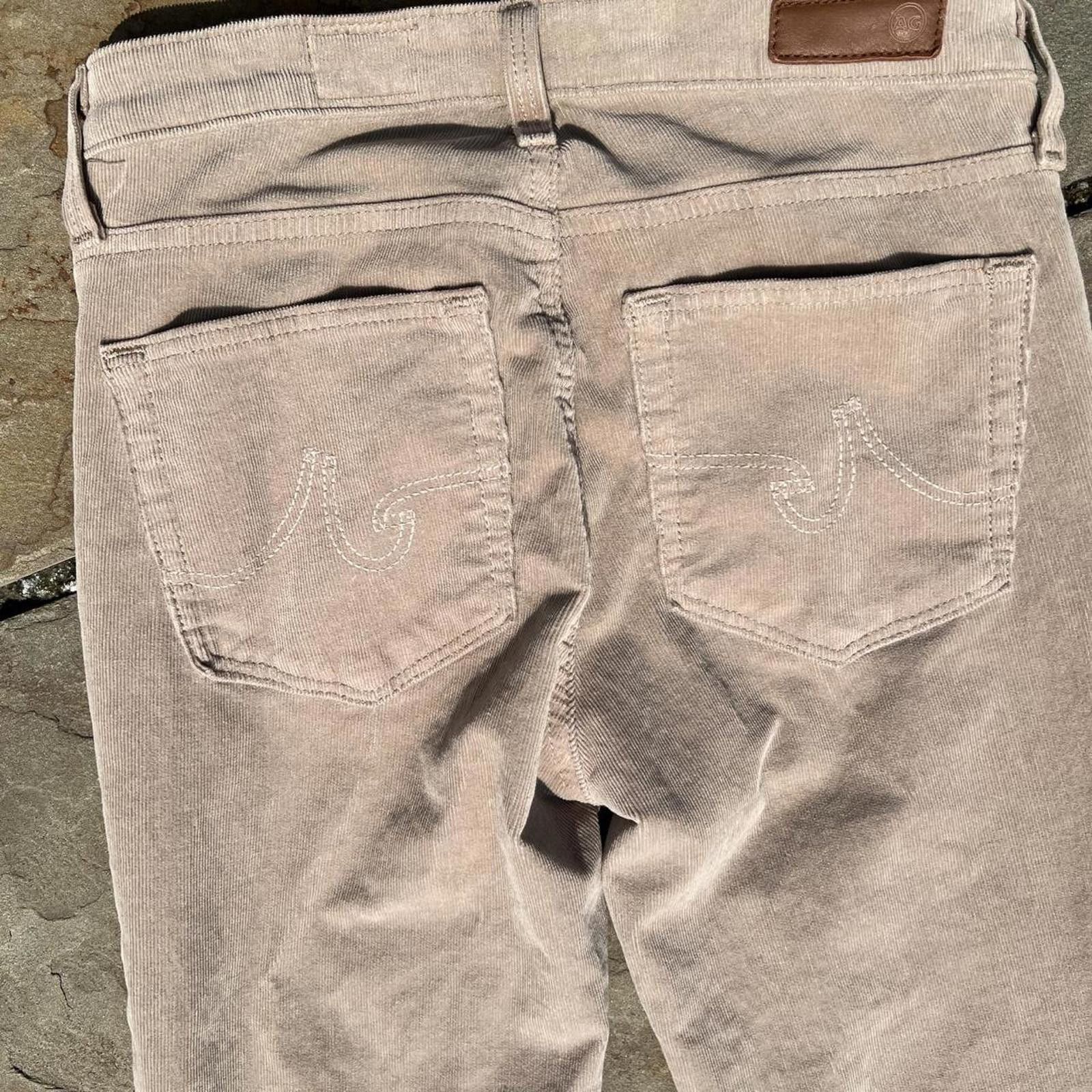 AG Adriano Goldschmied Tan Corduroy Cigarette Leg Pants Size 42" / US 20 - 6 Thumbnail