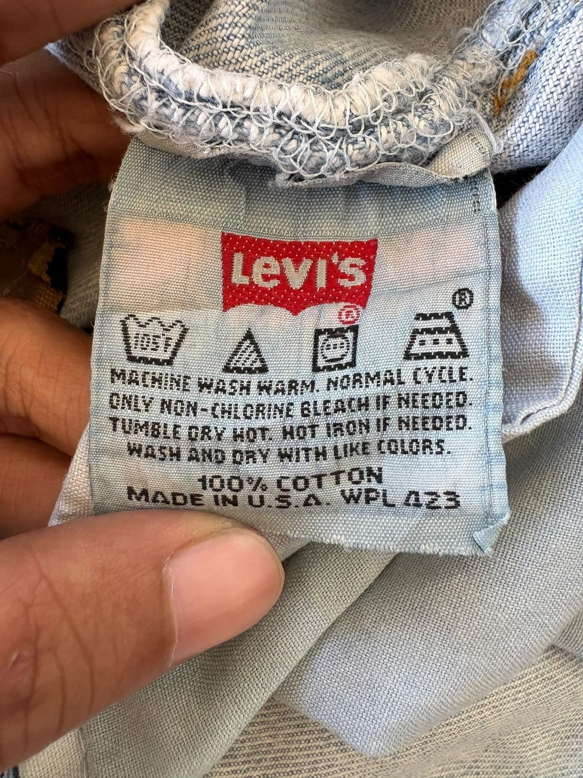 Levi's Vintage 90s Levis 501 Leopard Patched Distress Loose Jeans Size 33" - 6 Thumbnail