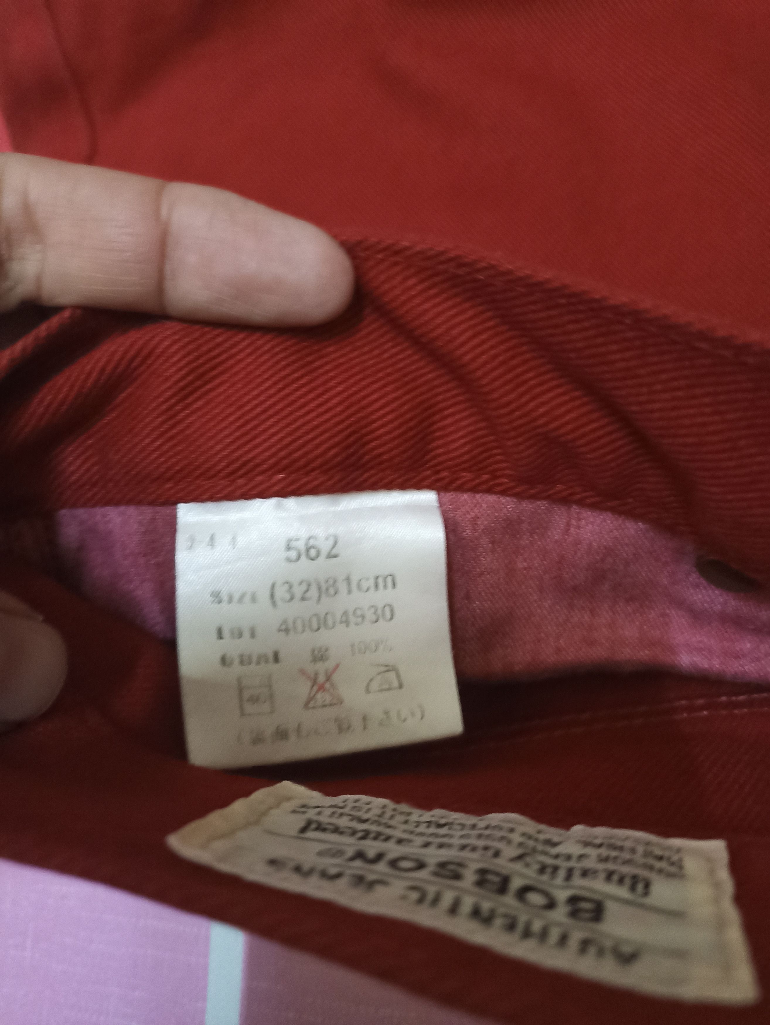 Beauty Beast Vtg 80s Vintage Bobson jeans size 32" red colour Size US 32 / EU 48 - 6 Thumbnail