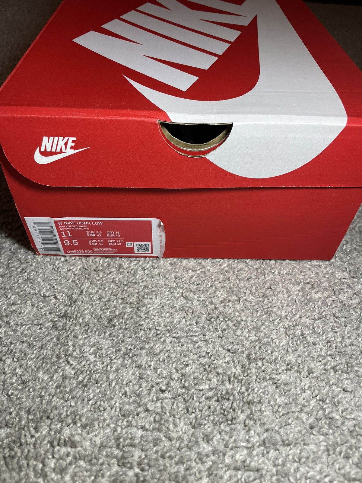 Nike New Nike Dunk Low Pink Oxford White Size 11W / 9.5M Size US 11 / IT 41 - 7 Thumbnail