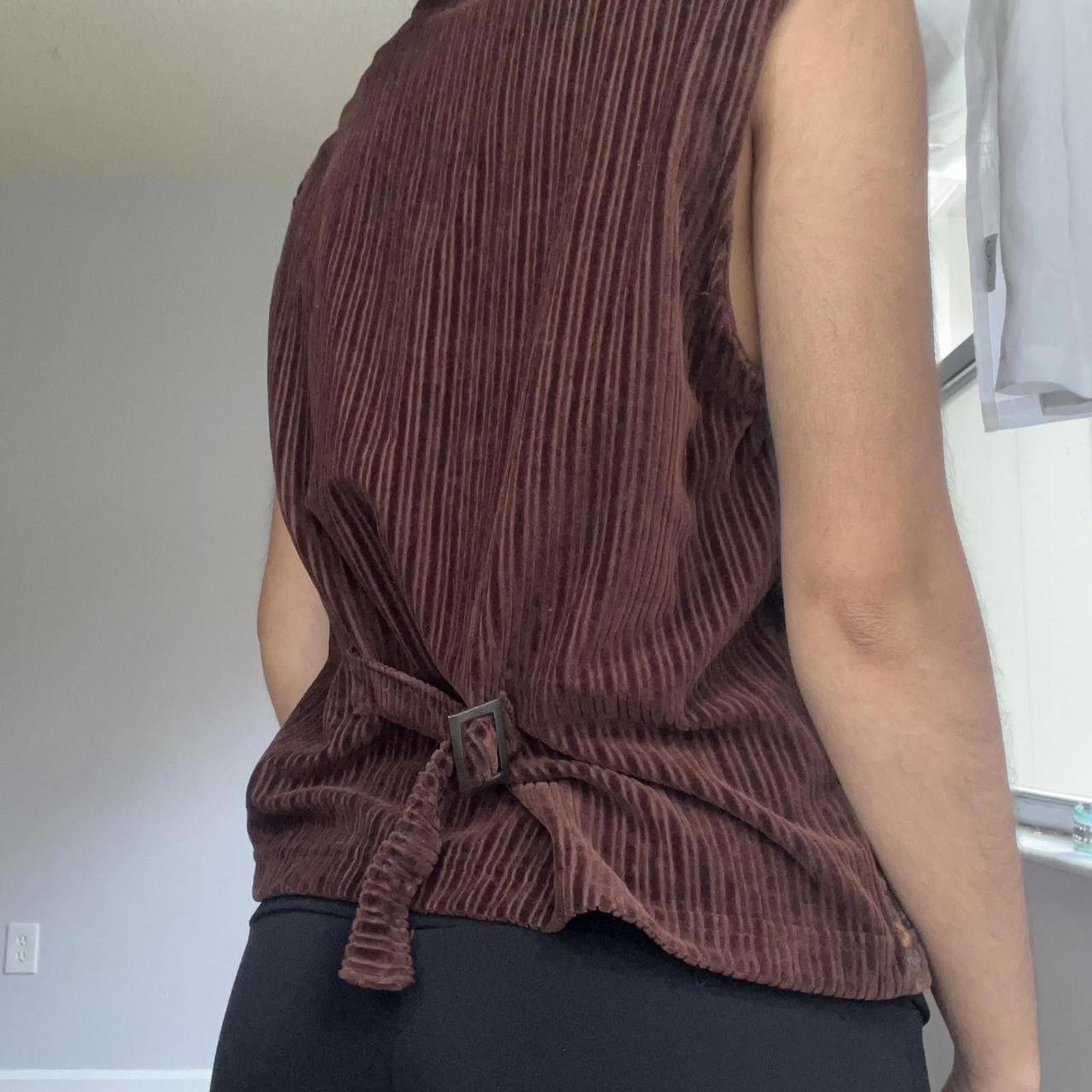 Other Brown paisley button up vest with tie back #boho #western Size S / US 4 / IT 40 - 4 Thumbnail
