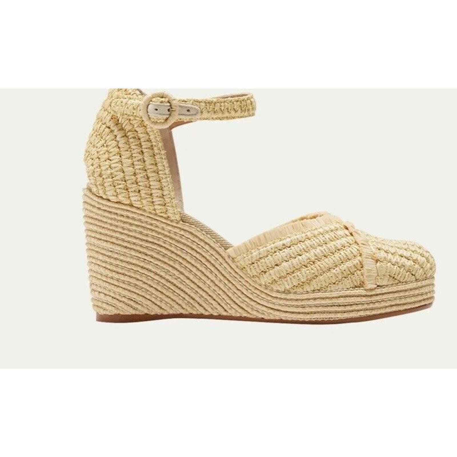 Castaner CASTANER Raffia Ankle-Strap Wedge Espadrille Pumps Size US 8 / IT 38 - 2 Thumbnail