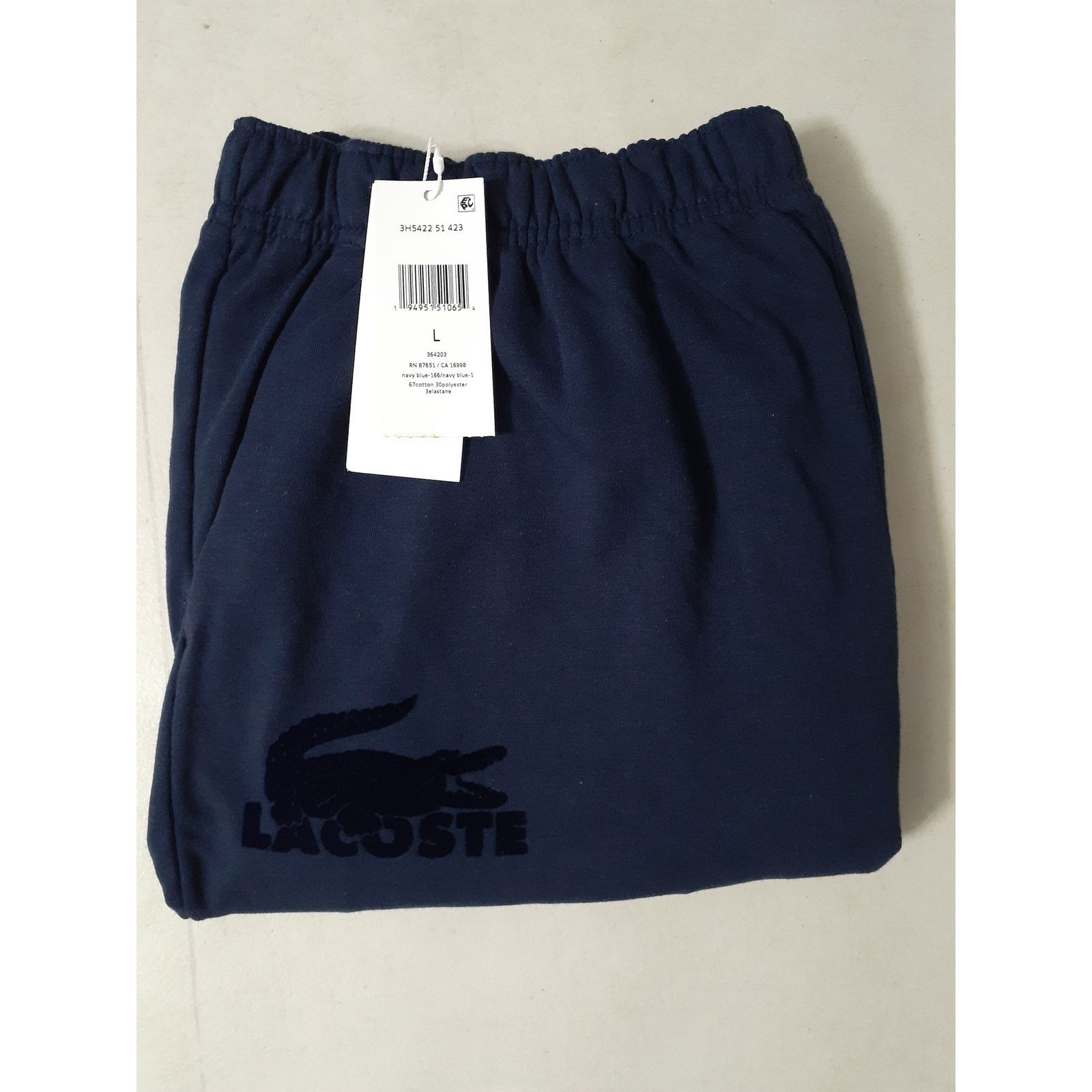Lacoste Lacoste Men's Fleece Lounge Joggers Navy Blue Size L Size US 42 / EU 58 - 3 Thumbnail