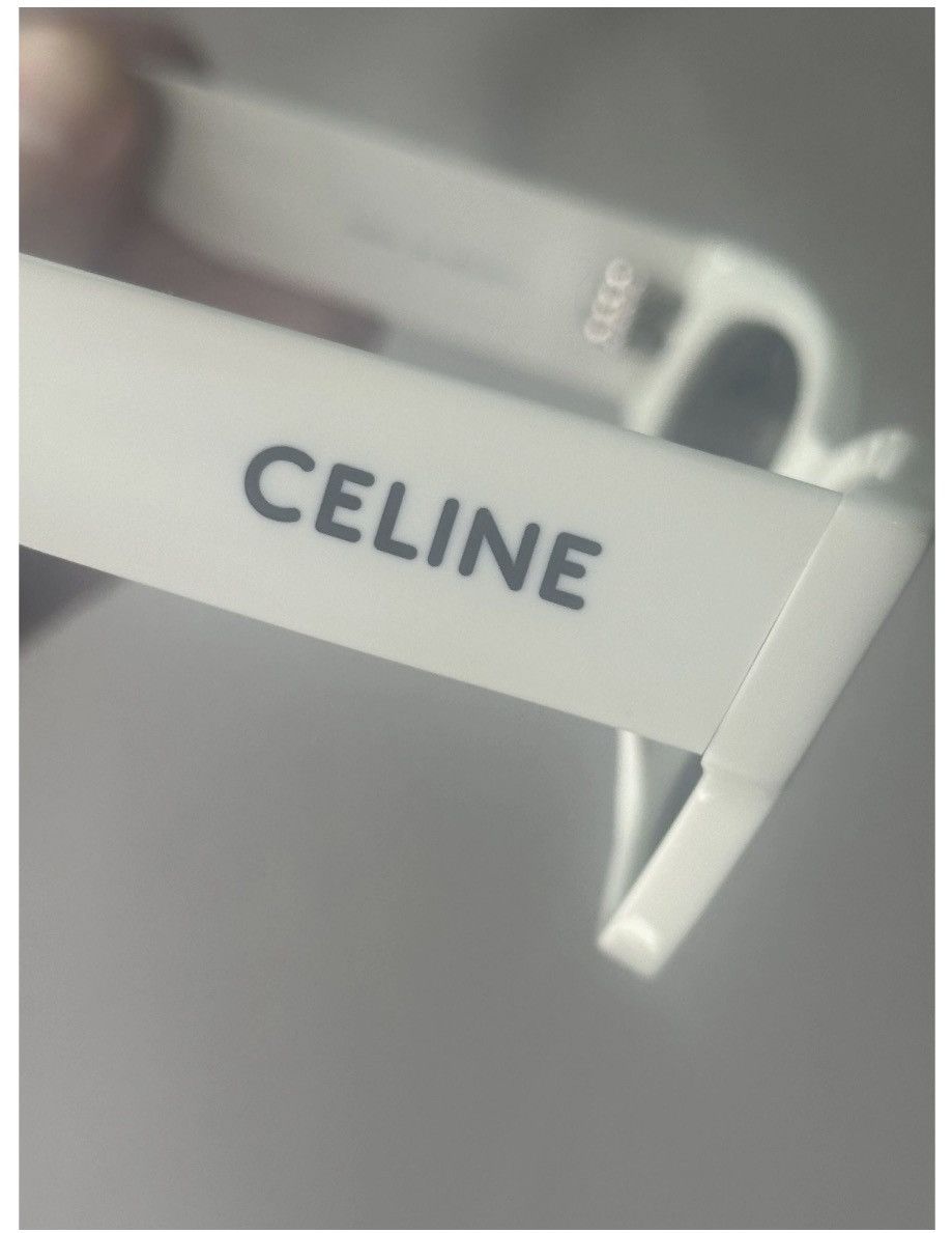 Celine Authentic Celine White Sunglasses & Case with strap 💖 Size ONE SIZE - 5 Thumbnail