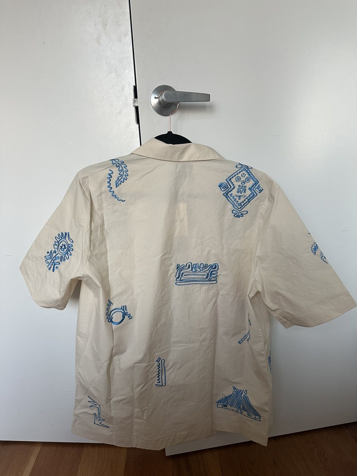 Nanushka Nanushka Bodil Camp Shirt Creme Size US S / EU 44-46 / 1 - 3 Thumbnail