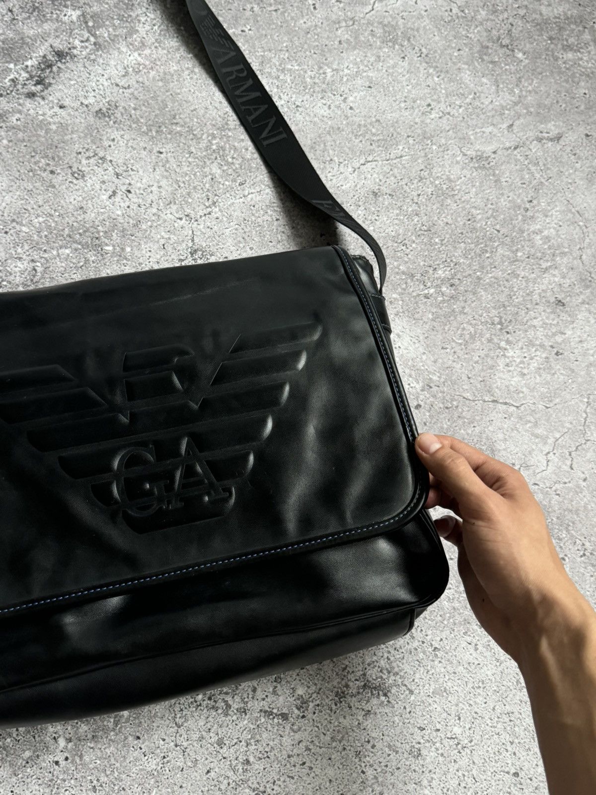 Armani Vintage Armani Y2K leather crossbody bag Size ONE SIZE - 6 Thumbnail