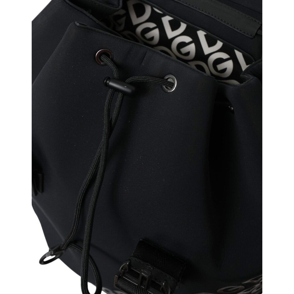 Dolce & Gabbana Dolce & Gabbana Black Neoprene Nylon DG Logo School Backpack Size ONE SIZE - 8 Thumbnail