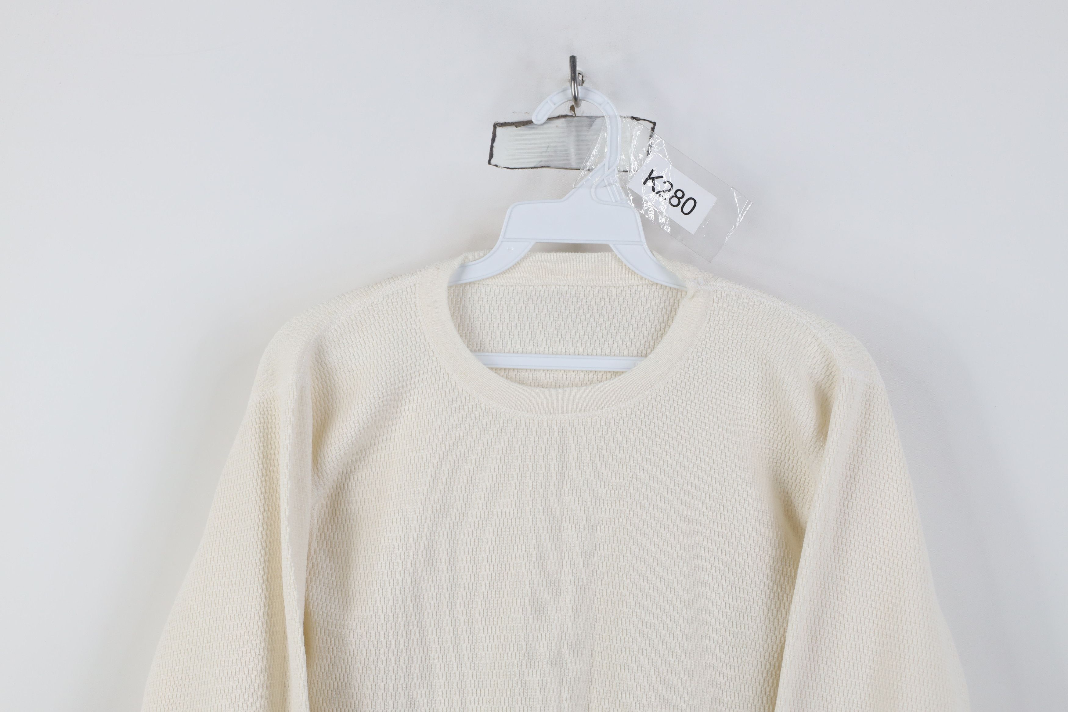 Vintage Vintage 90s Streetwear Waffle Knit Long Sleeve T-Shirt Size US S / EU 44-46 / 1 - 2 Thumbnail