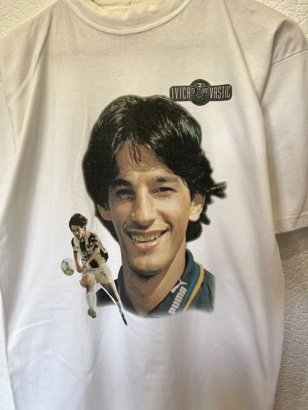 Vintage Ivica Vastic White Tee T Shirt Soccer Football Sturm Graz Size US L / EU 52-54 / 3 - 2 Thumbnail
