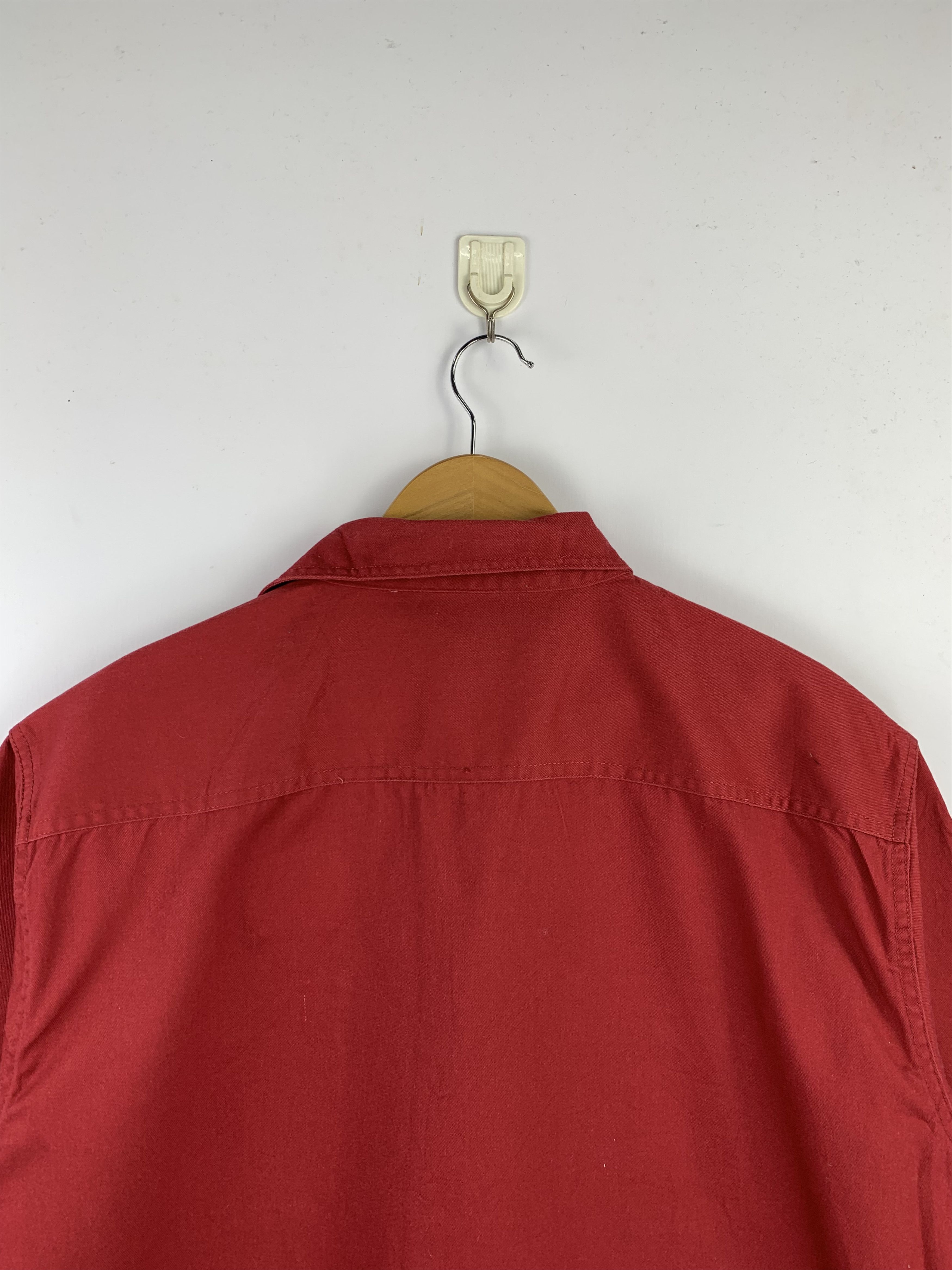 Japanese Brand Vintage Supreme Skyscrapers Workers Shirt Red J1530 Size US L / EU 52-54 / 3 - 5 Thumbnail