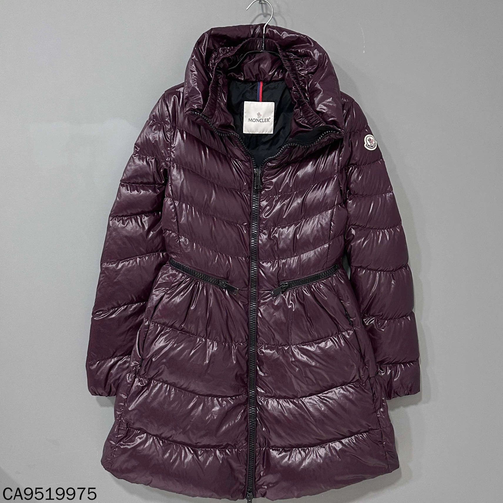 Moncler Moncler wine red waisted long down coat size 1 Size S / US 4 / IT 40 - 1 Thumbnail