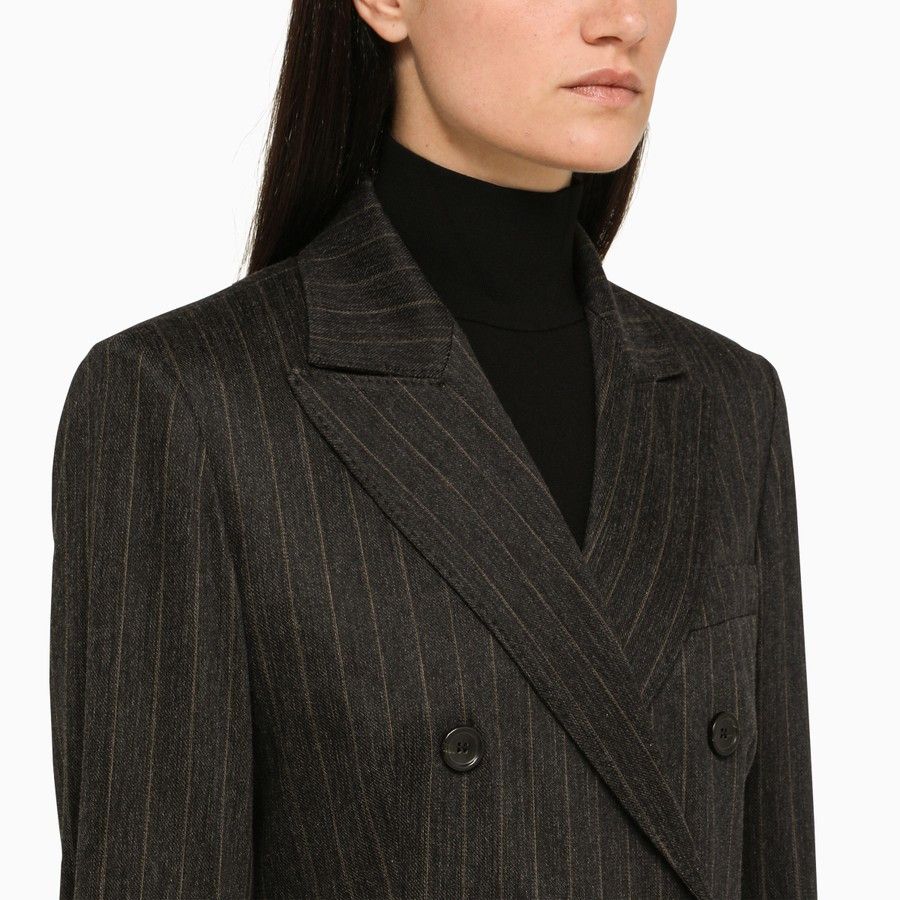 Max Mara o1d2blof0824 Double-breasted Jacket in Grey Size M / US 6-8 / IT 42-44 - 4 Thumbnail