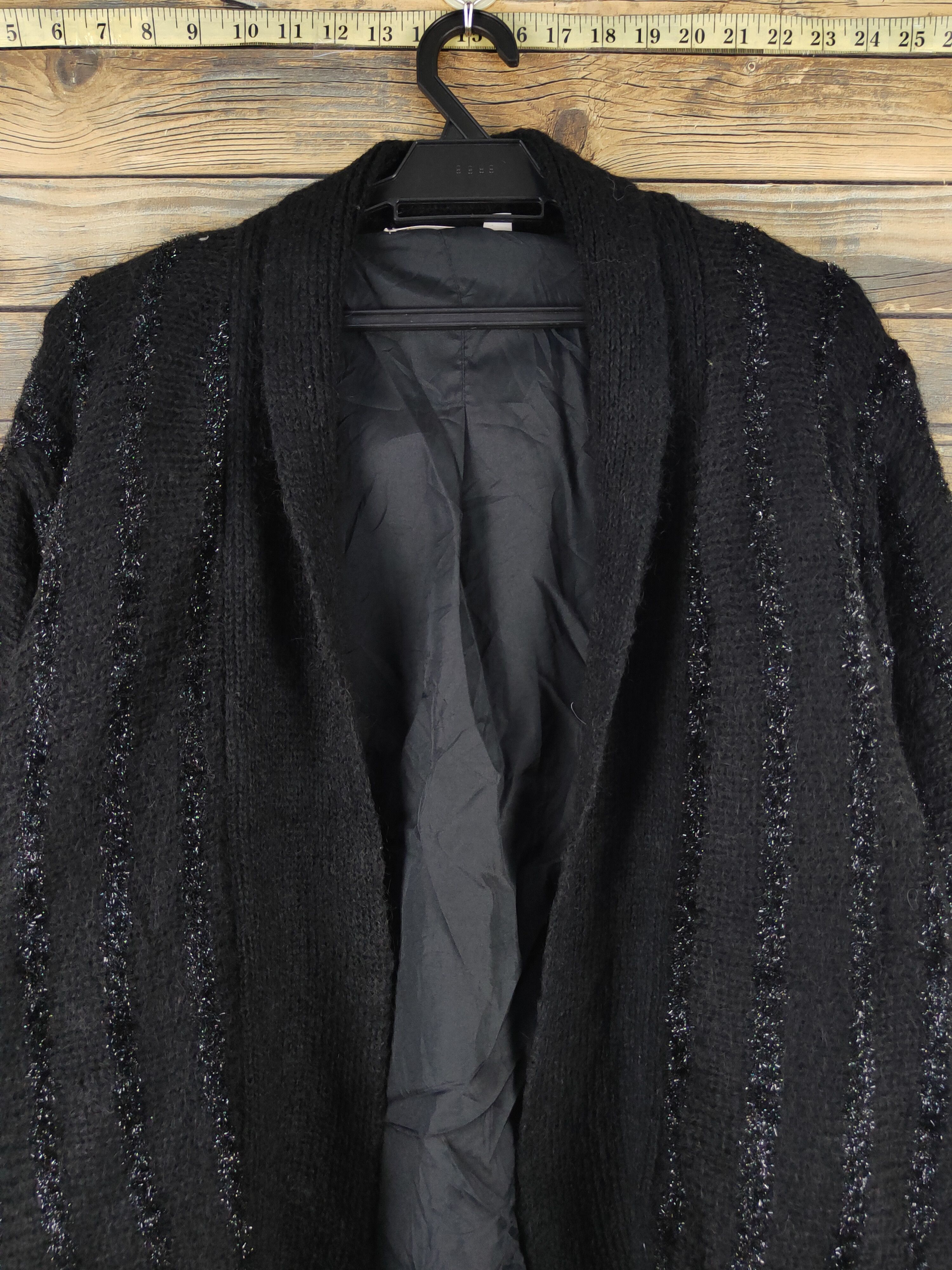 Homespun Knitwear Femme de Jour Black Knitwear Cardigan #W2116 Size L / US 10 / IT 46 - 2 Thumbnail