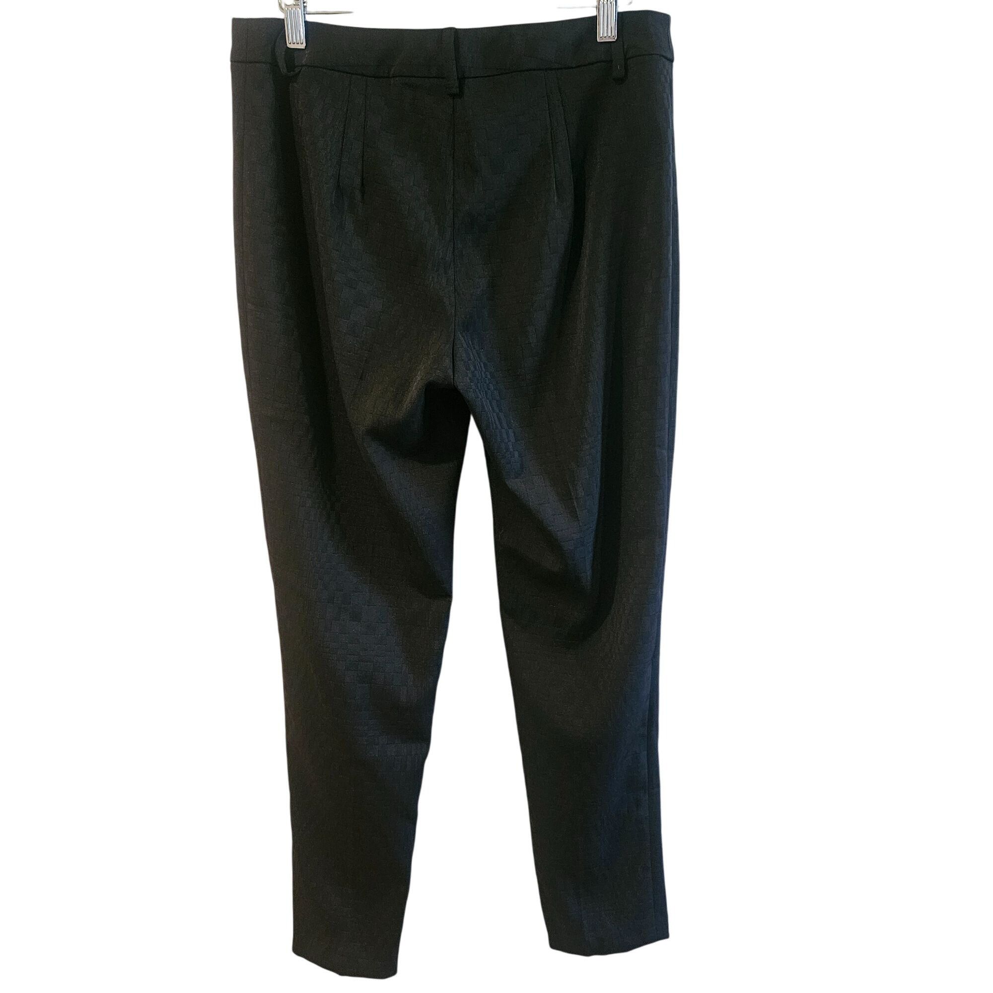 Other Alberto Makali Womens Black Textured Checkered Pants Size 8 Size 30" / US 8 / IT 44 - 4 Thumbnail