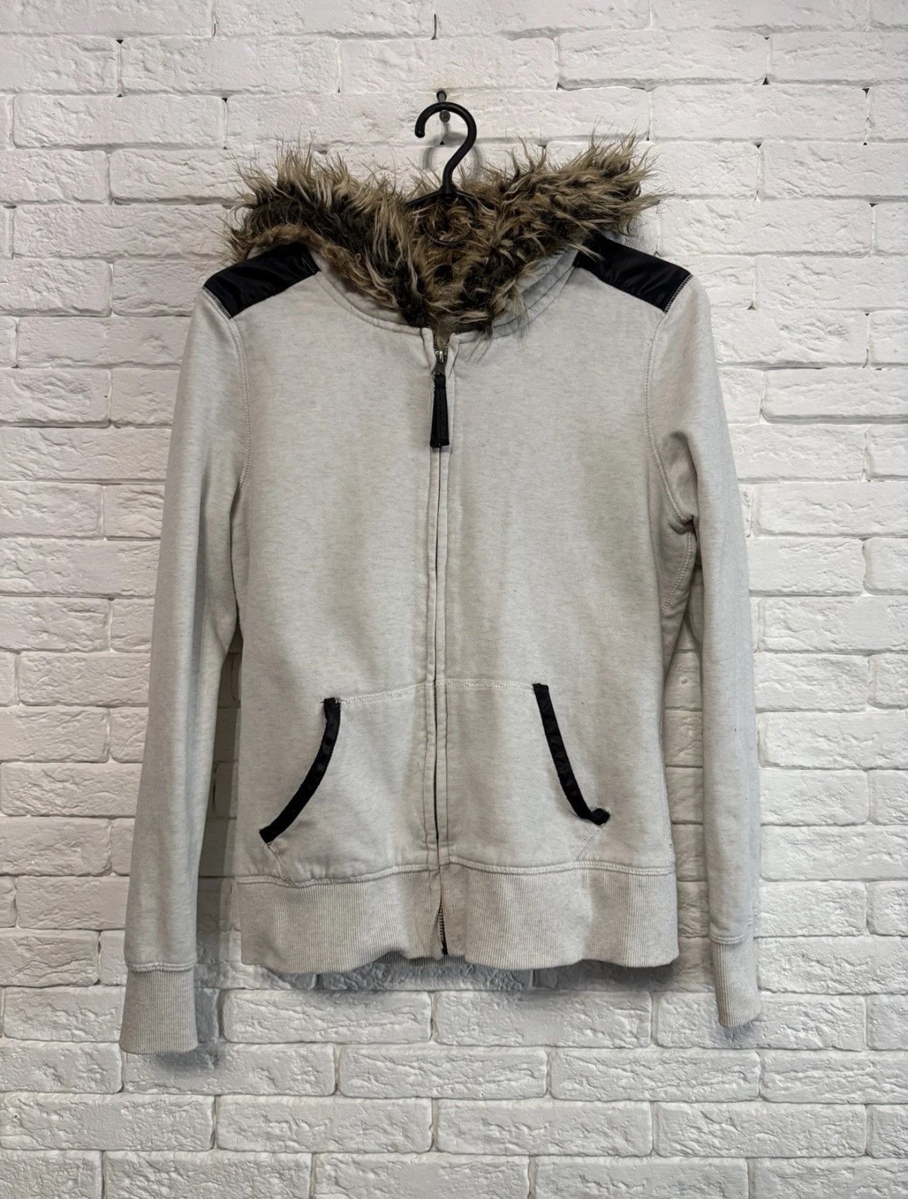 Other Zip hoodie Women Fur Hood Hype Sz S Size S / US 4 / IT 40 - 1 Thumbnail