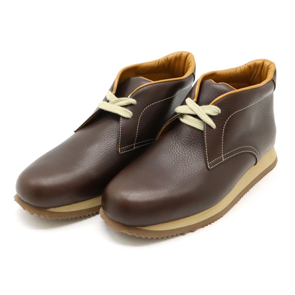 Hermes Hermes Chukka Boots Leather Boots Leather Shoes in Brown, Men's