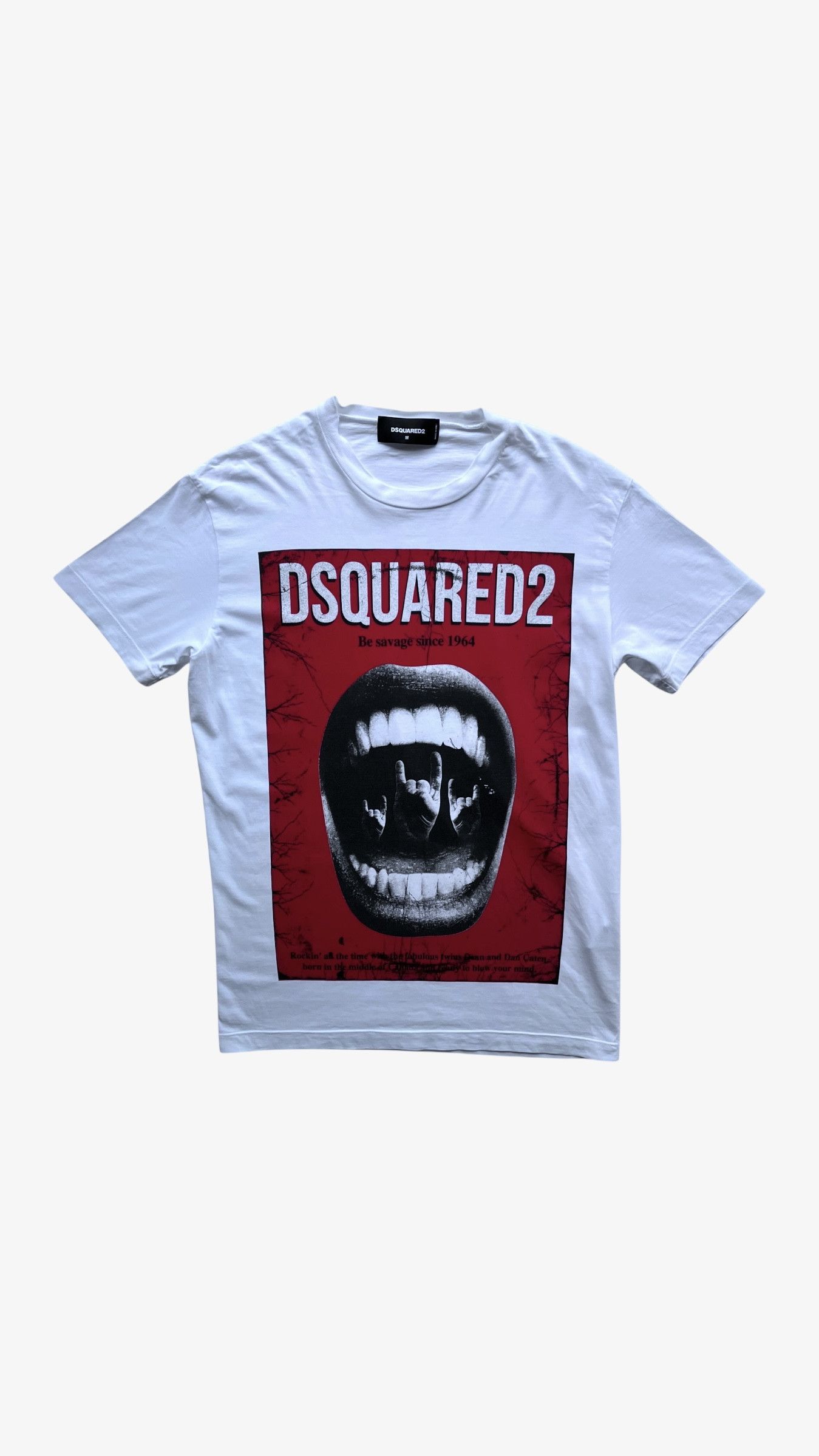 Dsquared2 Men's Dsquared2 Be Savage Rock & Roll Mouth Print T-Shirt Size US M / EU 48-50 / 2 - 1 Thumbnail