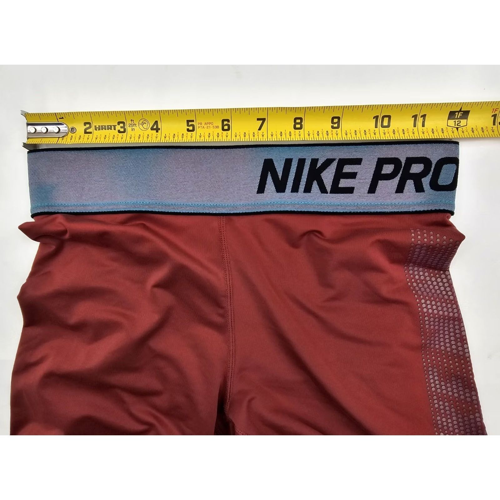 Nike Nike Pro Dri-FIT Leggings Women XS Coral Teal Compression Athletic Pants Skinny Inseam 27 Welcome Rise City Beach Sports 24 in Waist Womens Size 26" / US 2 / IT 38 - 5 Thumbnail