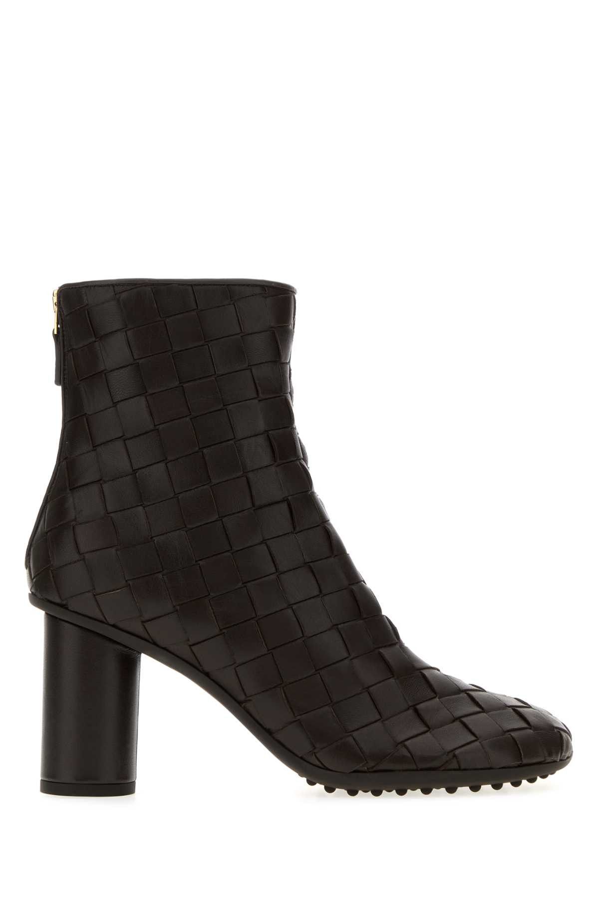 Bottega Veneta Dark Brown Leather Atomic Ankle Boots Size US 6 / IT 36 - 1 Thumbnail