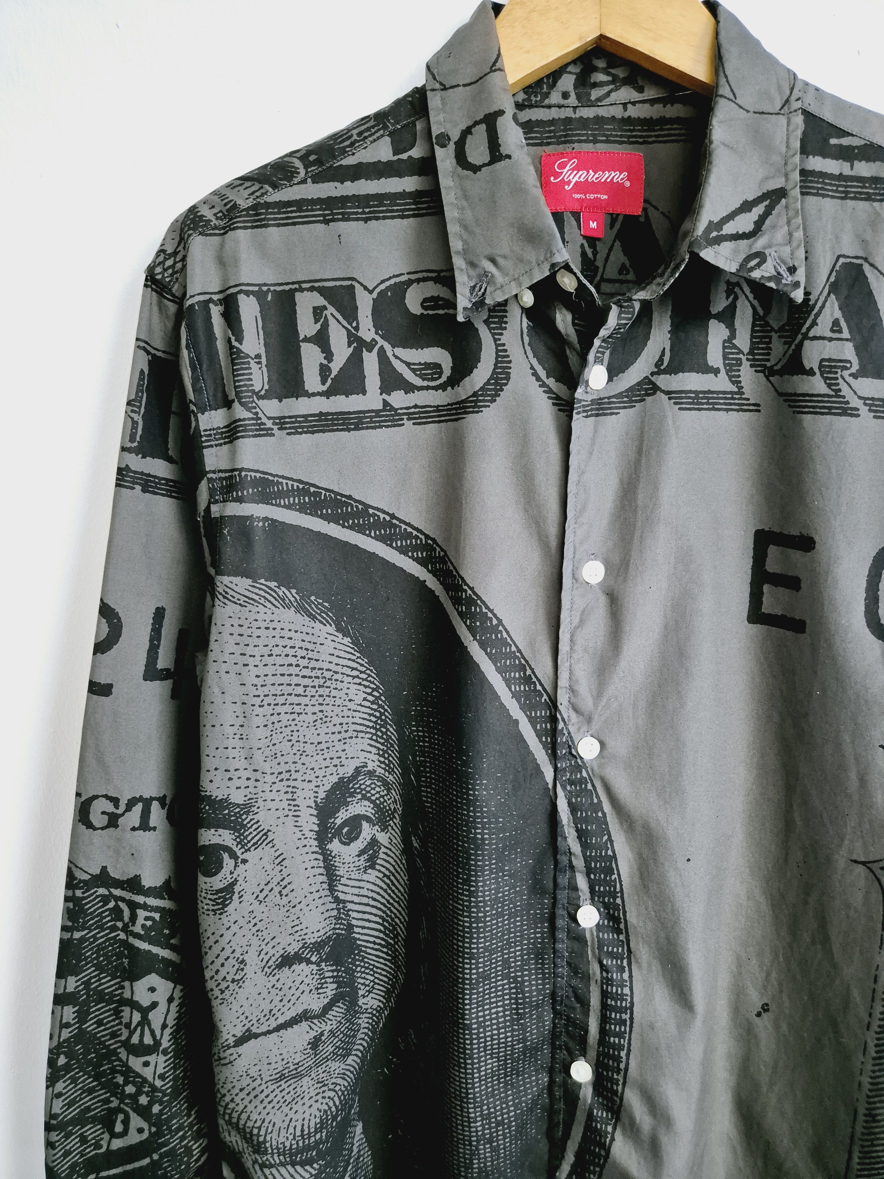 Supreme Supreme Benjamin Franklin Money Long Sleeve Shirt Size US M / EU 48-50 / 2 - 2 Thumbnail