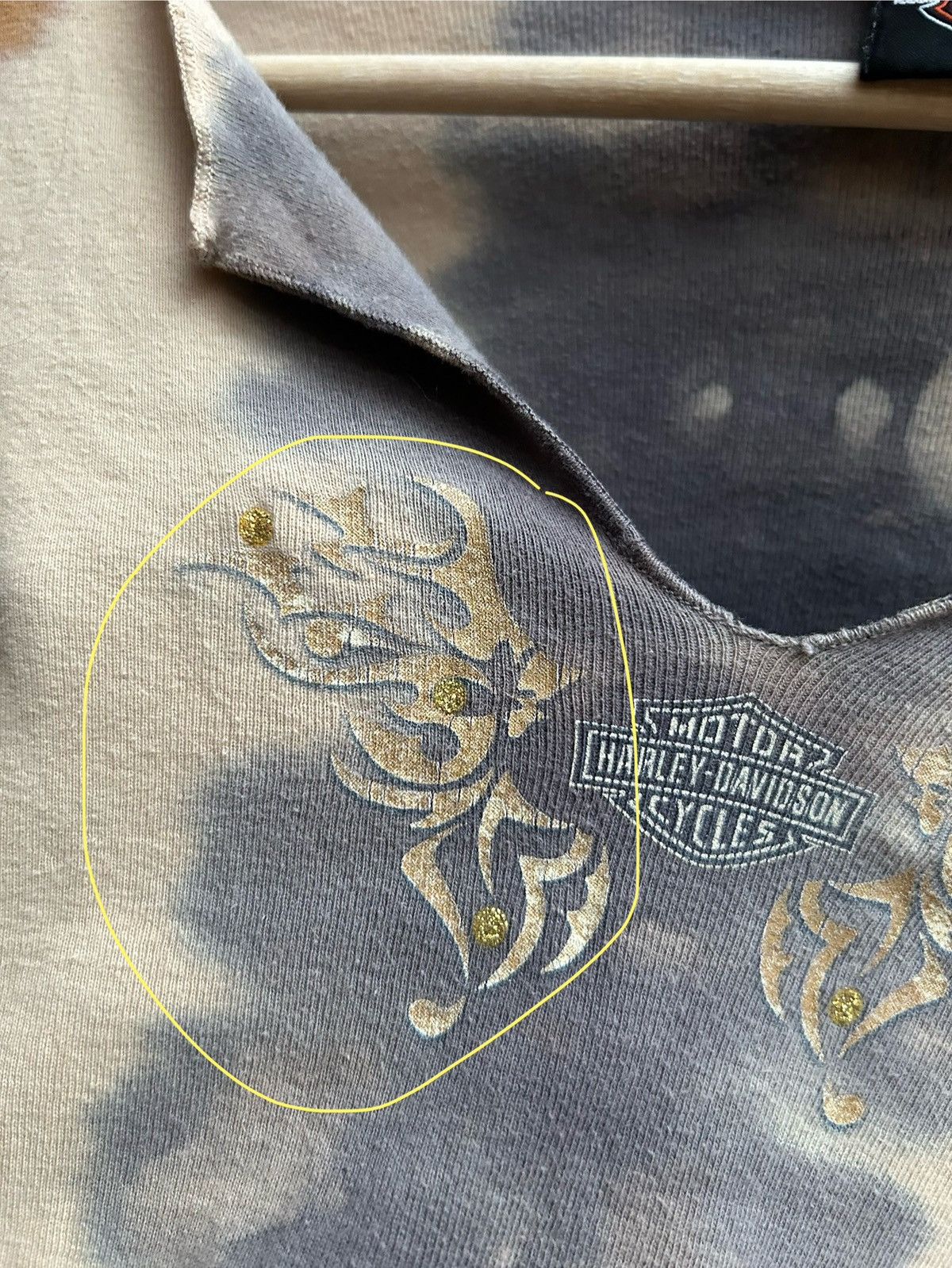 Harley Davidson 90s Harley-Davidson Tie-Dye Butterfly Logo L/S Top Size M / US 6-8 / IT 42-44 - 9 Thumbnail