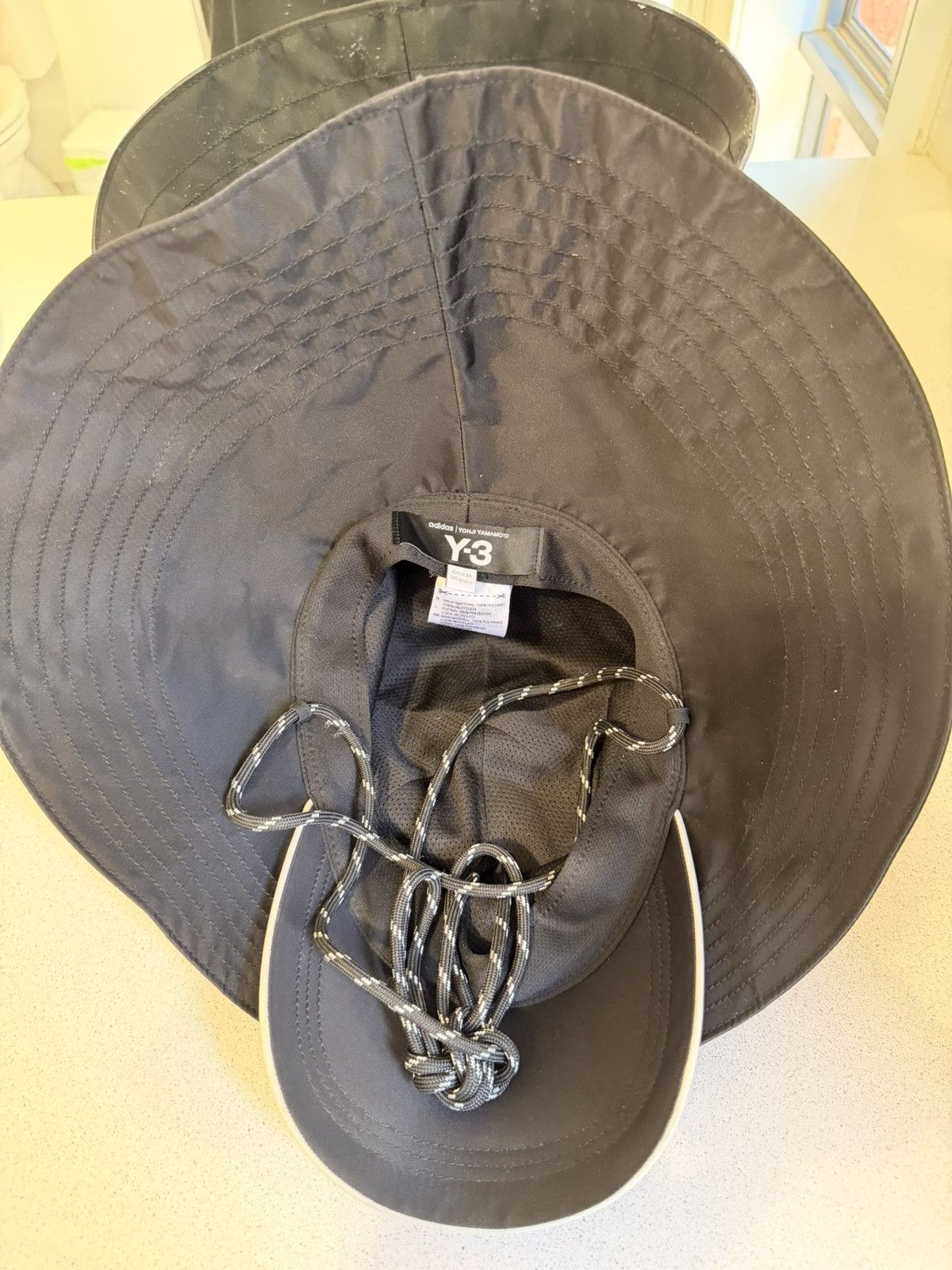 Y-3 Y-3 Yohji Yamamoto Strap-Fastening Bucket Hat Size ONE SIZE - 4 Thumbnail