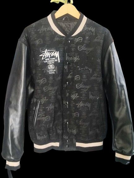 【stussy】WORLDTOUR VARSITY JACKET XL 25周年 【stussy】WORLDTOUR VARSITY XL JACKET 25周年