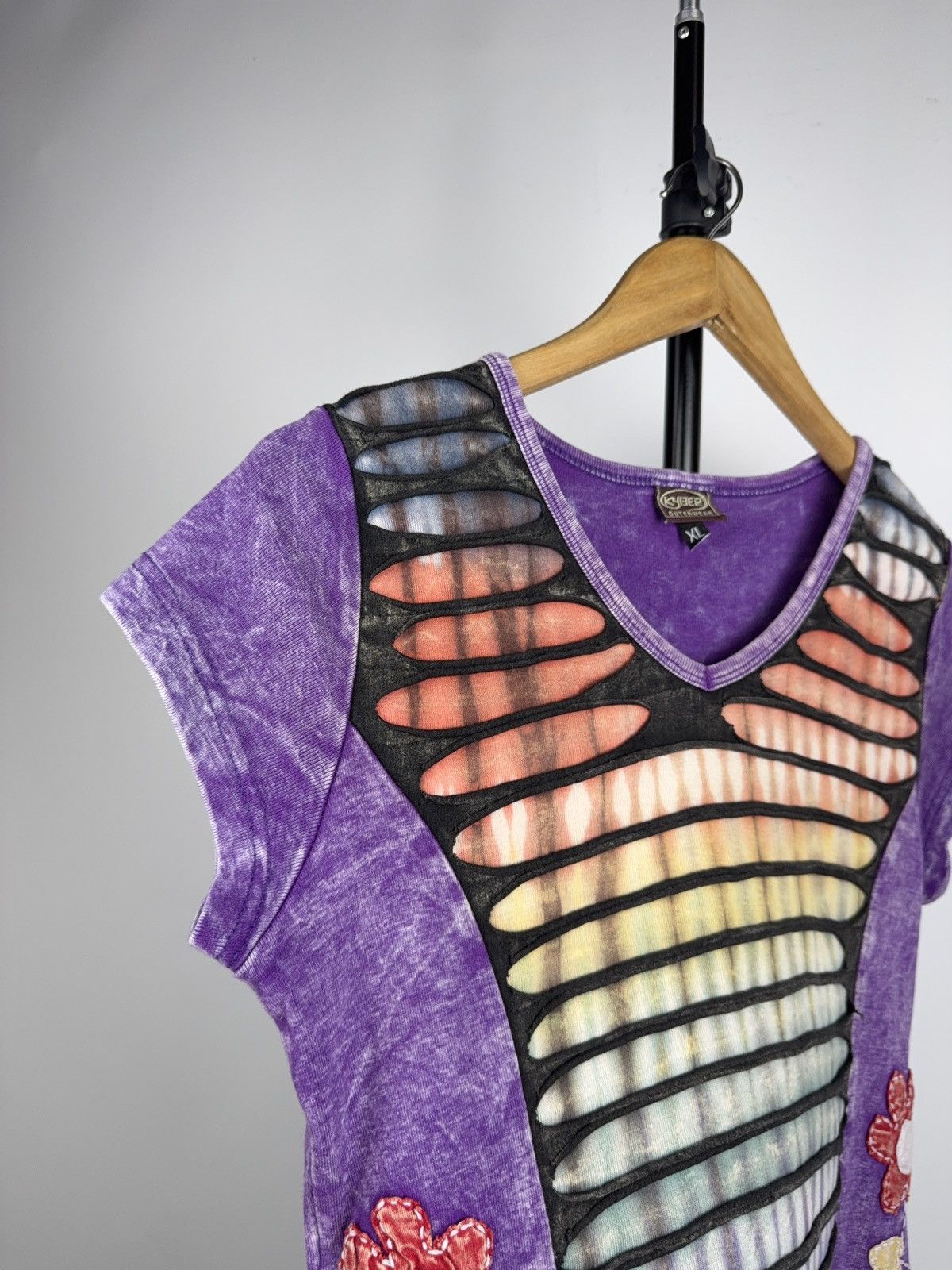 Japanese Brand 00s Retro Y2K Japanese Shredded Top Cyber Grunge Archive XL Size XL / US 12-14 / IT 48-50 - 3 Thumbnail