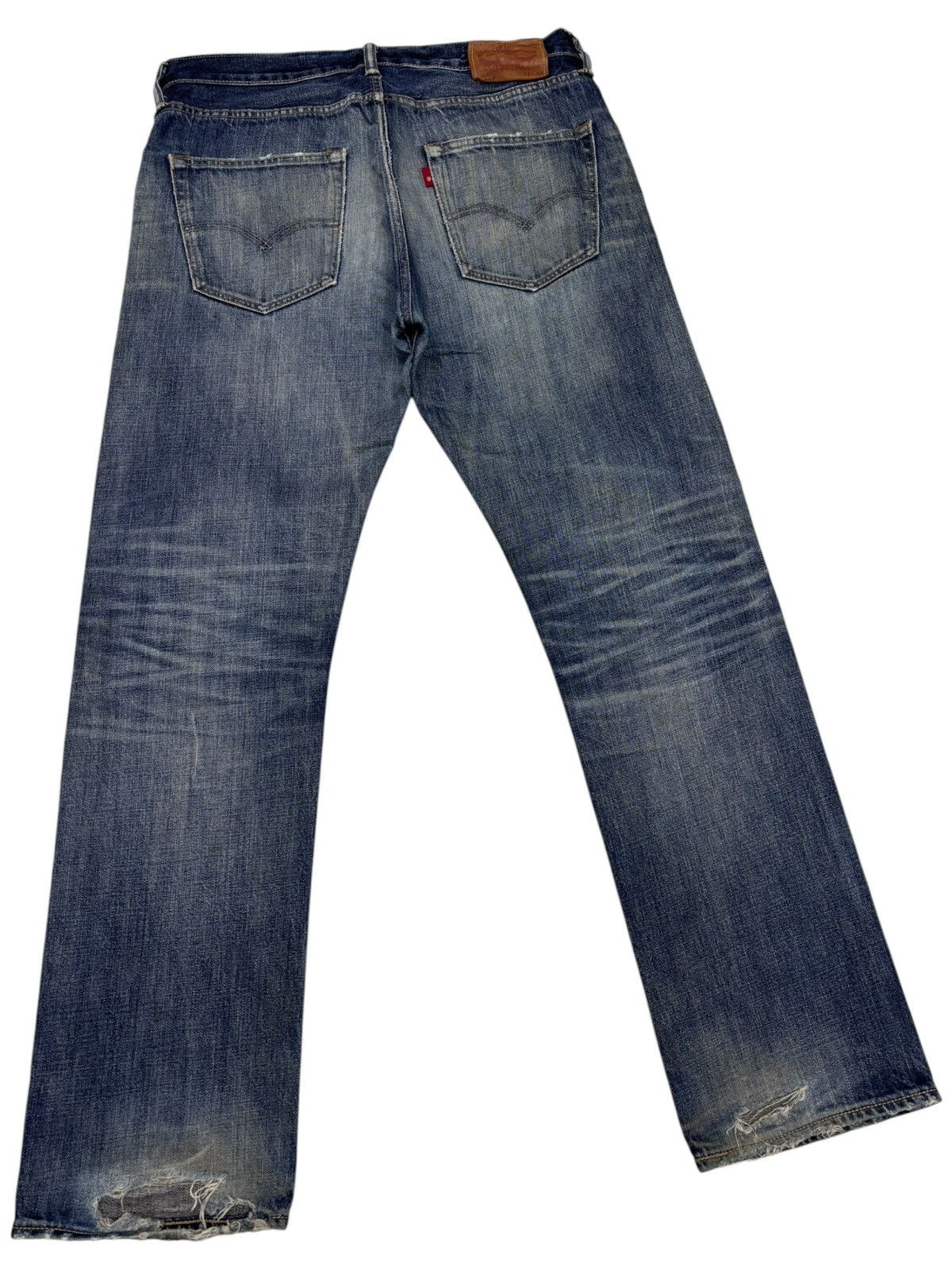 Levi's Levis 501 Y2K DISTRESSED DENIM JEANS Size US 34 / EU 50 - 4 Thumbnail
