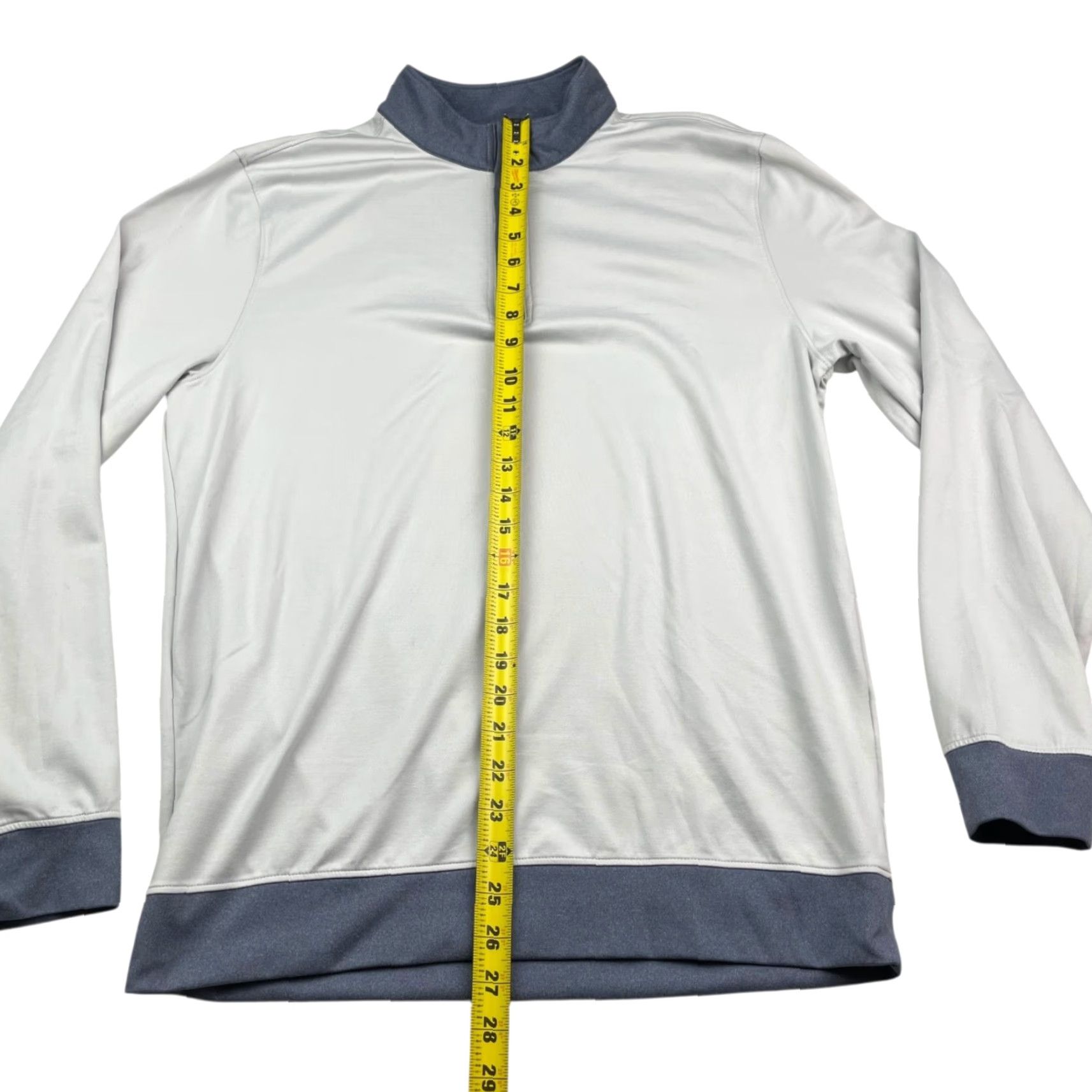 Swannies Men's 1/4 Zip Performance Golf Pullover Casual Shirt Regular Medium Gray Navy 1/4 Zip Pullover Swannies Mens Golf Pullover