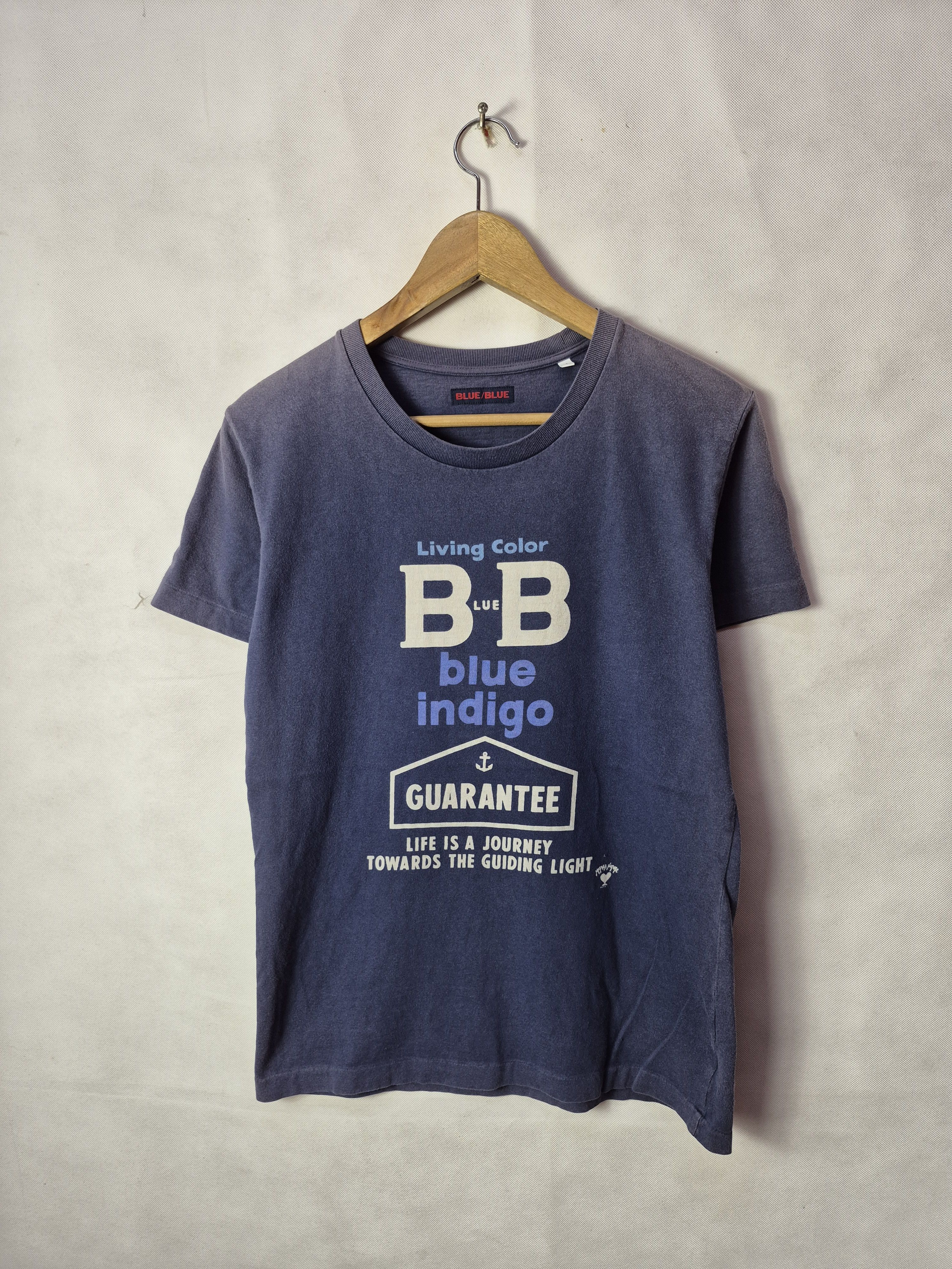 Blue Blue Japan 🔥 Blue Blue Japan Spellout Japanese Brand Designer Tee Size US S / EU 44-46 / 1 - 2 Thumbnail