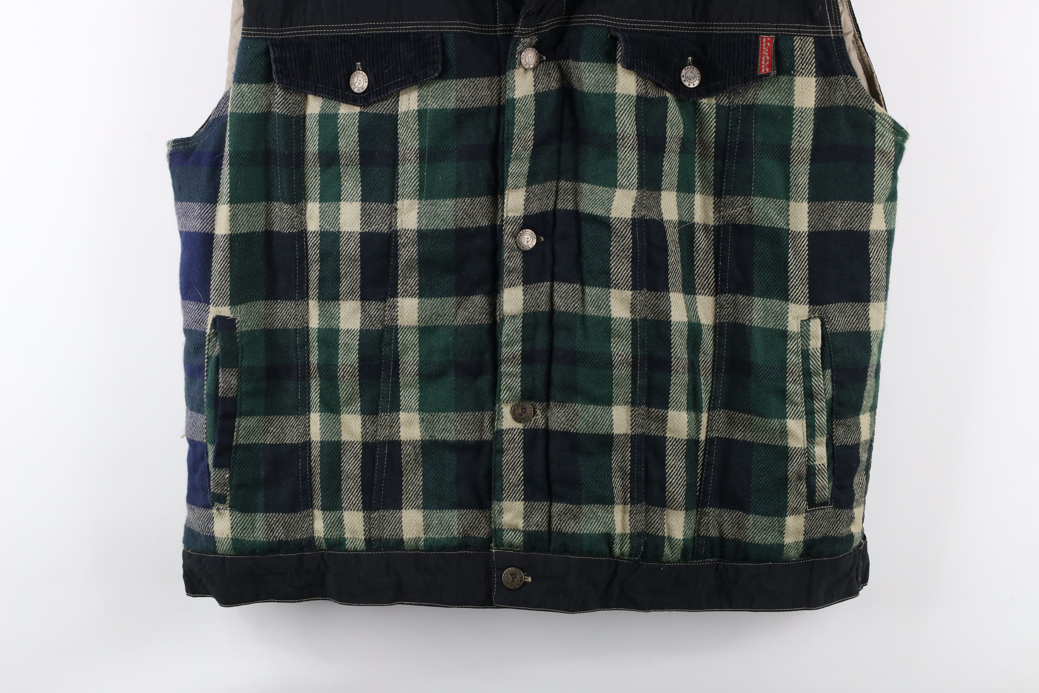 Vintage Vintage 90s Streetwear Button Puffer Vest Jacket Plaid Size US XL / EU 56 / 4 - 3 Thumbnail